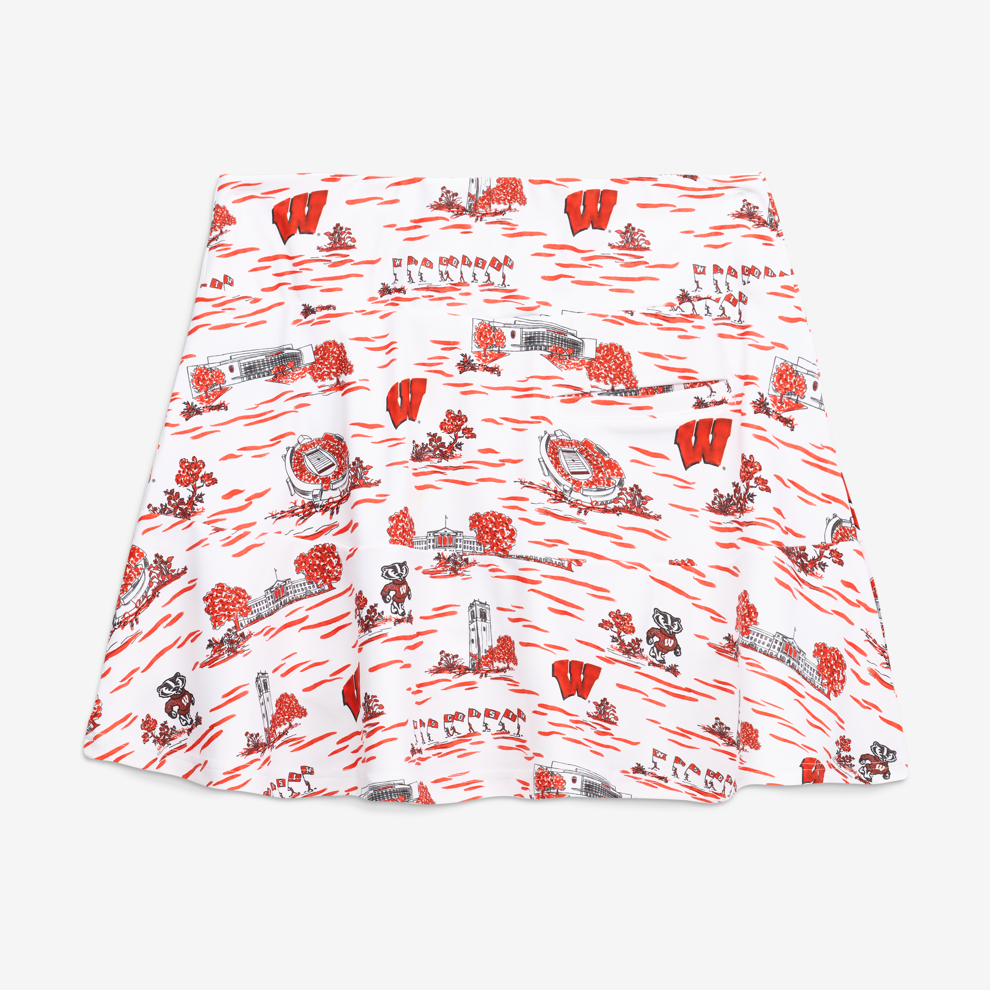 Women's Smith & Quinn White Wisconsin Badgers Toile Molly Skort