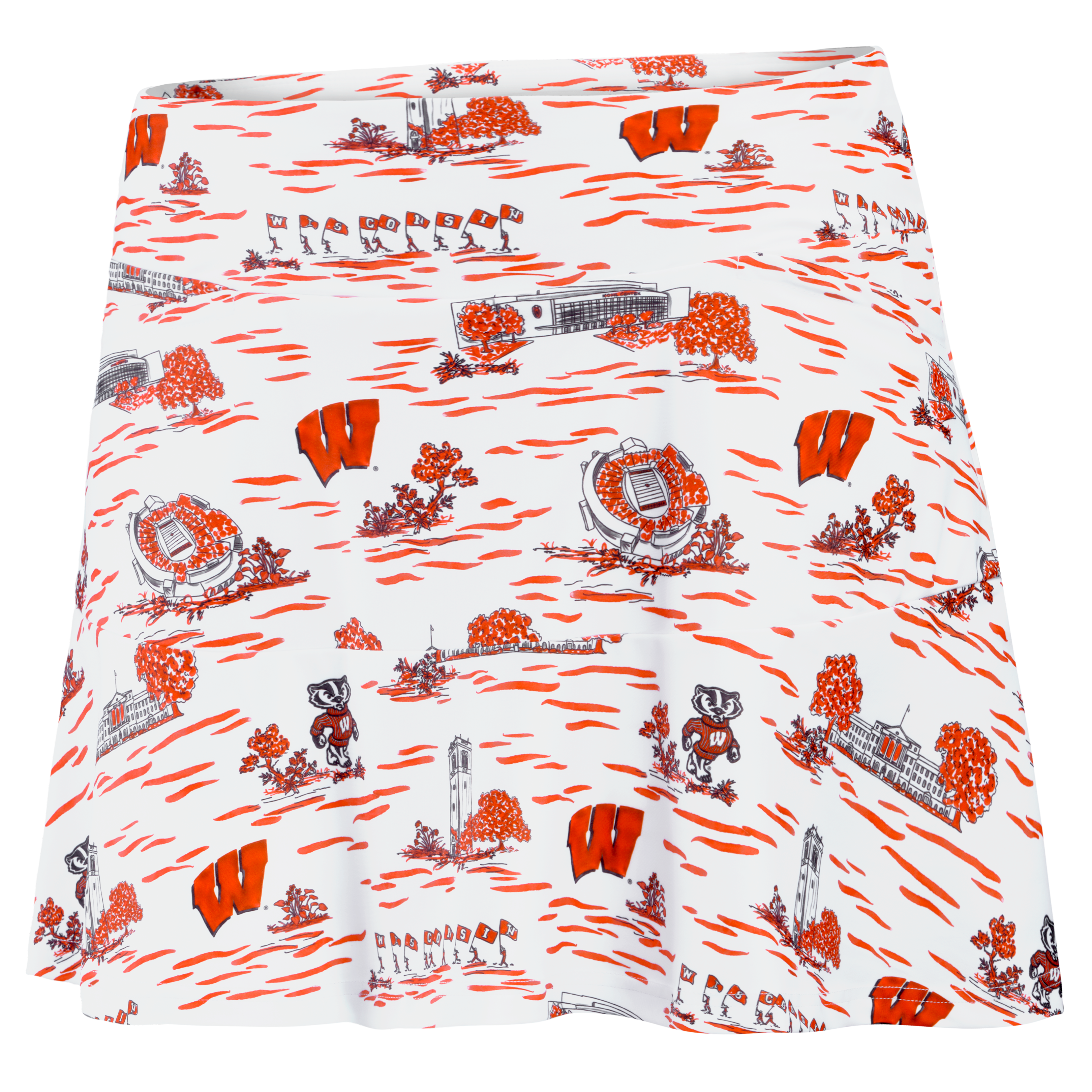 Women's Smith & Quinn White Wisconsin Badgers Toile Molly Skort