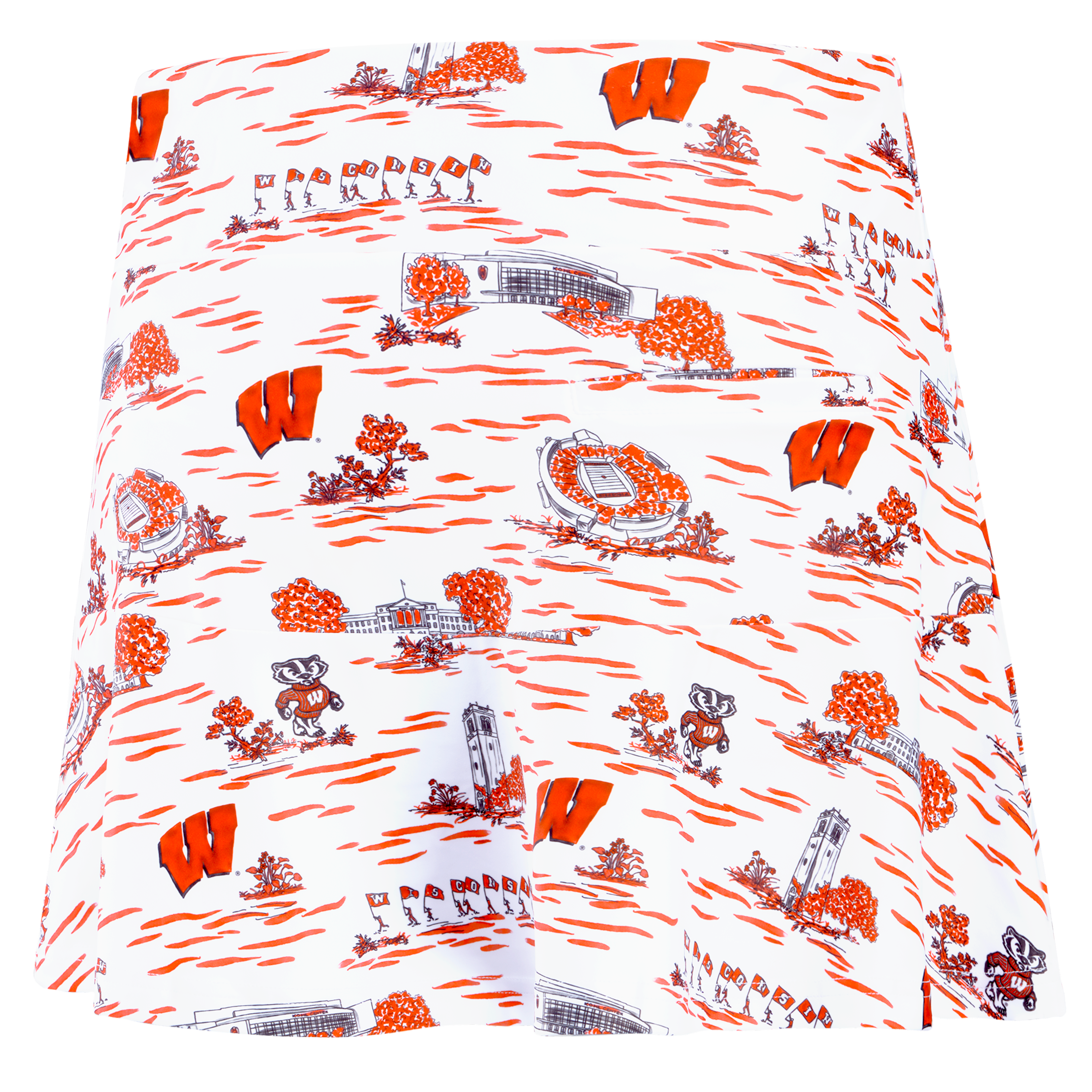 Women's Smith & Quinn White Wisconsin Badgers Toile Molly Skort