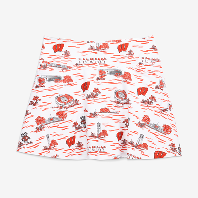 Wisconsin Badgers Smith & Quinn Women's Toile Molly Skort - White