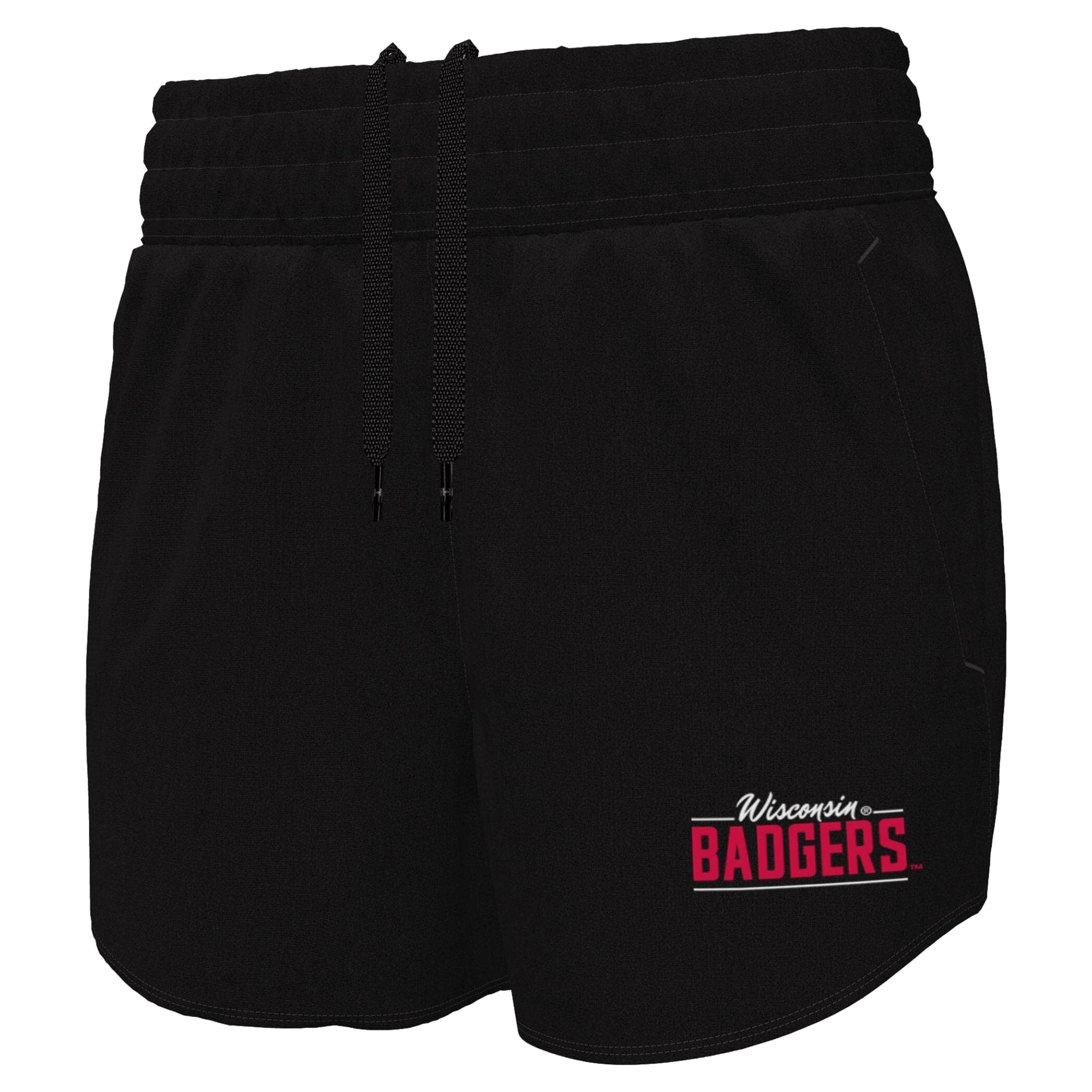 Short tissé Flex noir Under Armour Wisconsin Badgers pour femme
