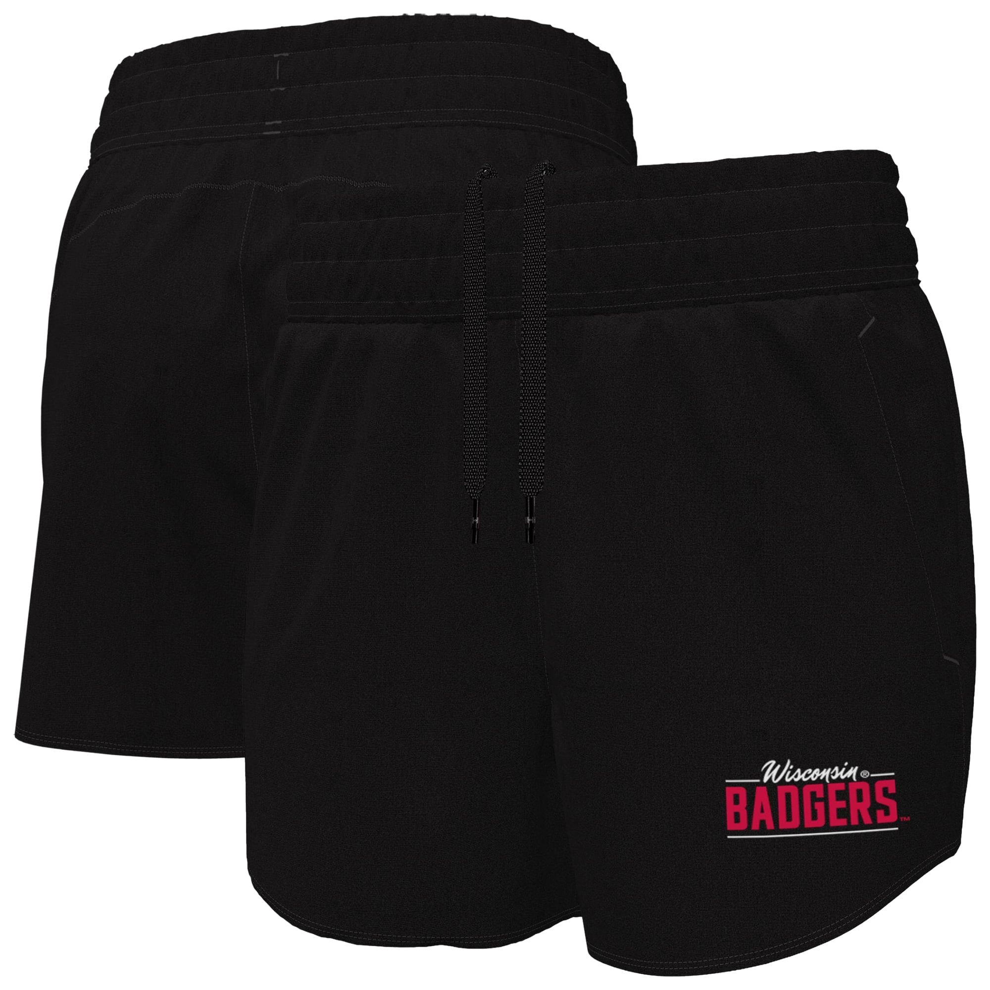 Short tissé Flex noir Under Armour Wisconsin Badgers pour femme