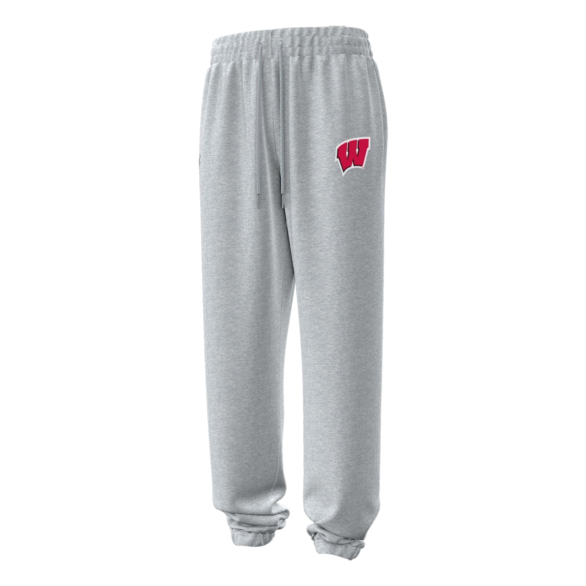 Women's Under Armour  Heather Gray Wisconsin Badgers Icon Fleece Puddle Pants