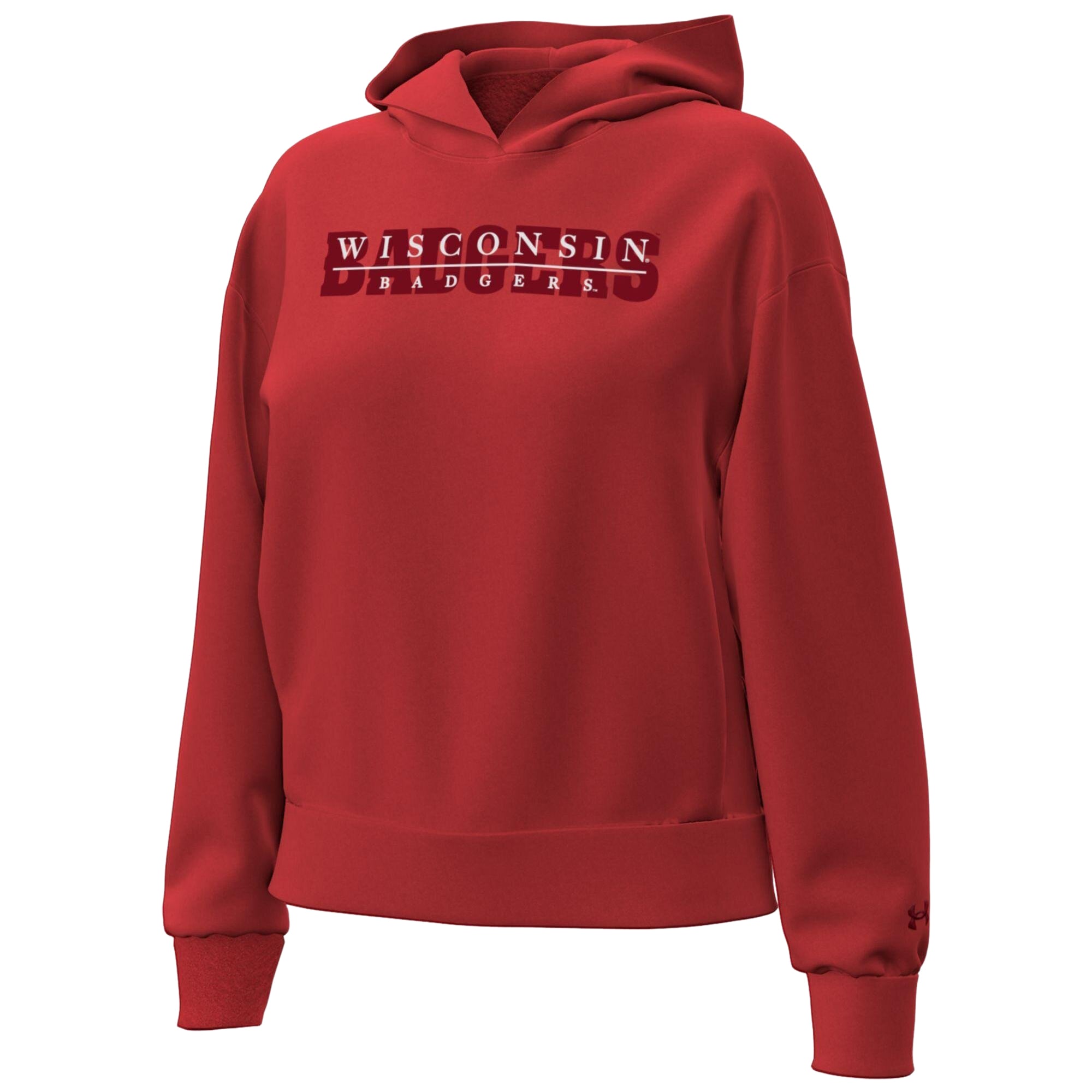 Women's Under Armour Red Wisconsin Badgers Icon Fleece Hoodie
