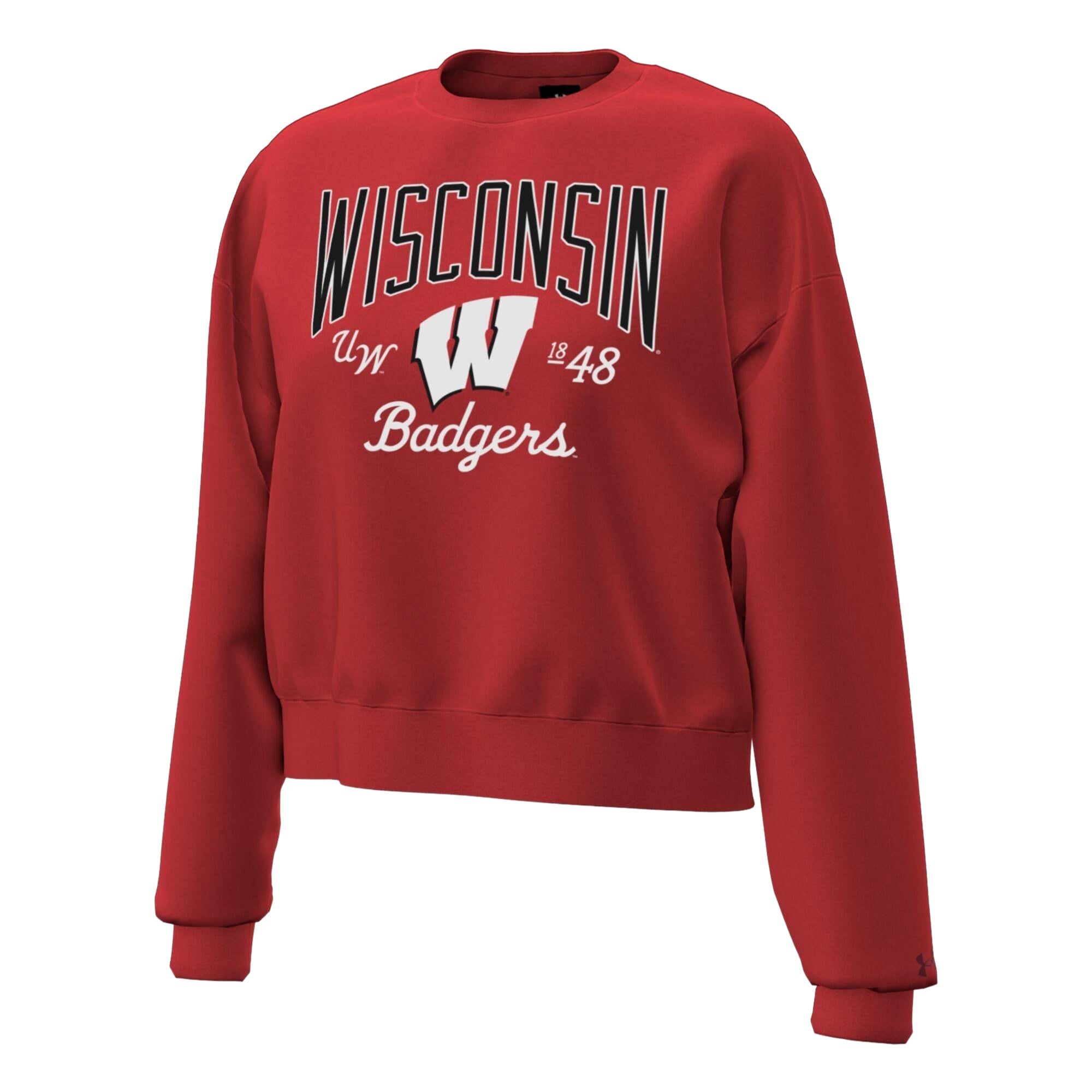 Women's Under Armour Red Wisconsin Badgers Icon Fleece Sweatshirt