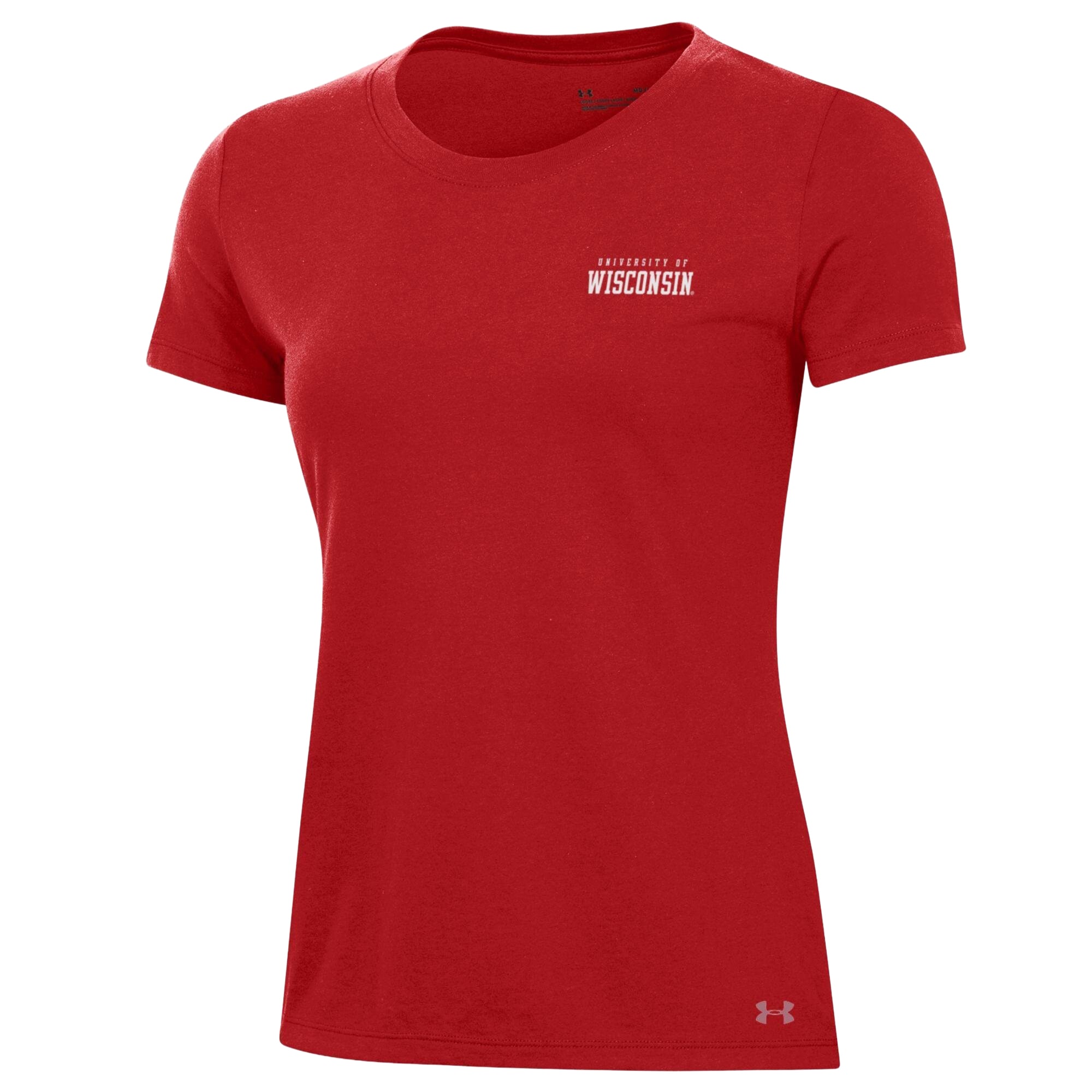 Women's Under Armour Red Wisconsin Badgers Performance Cotton T-Shirt