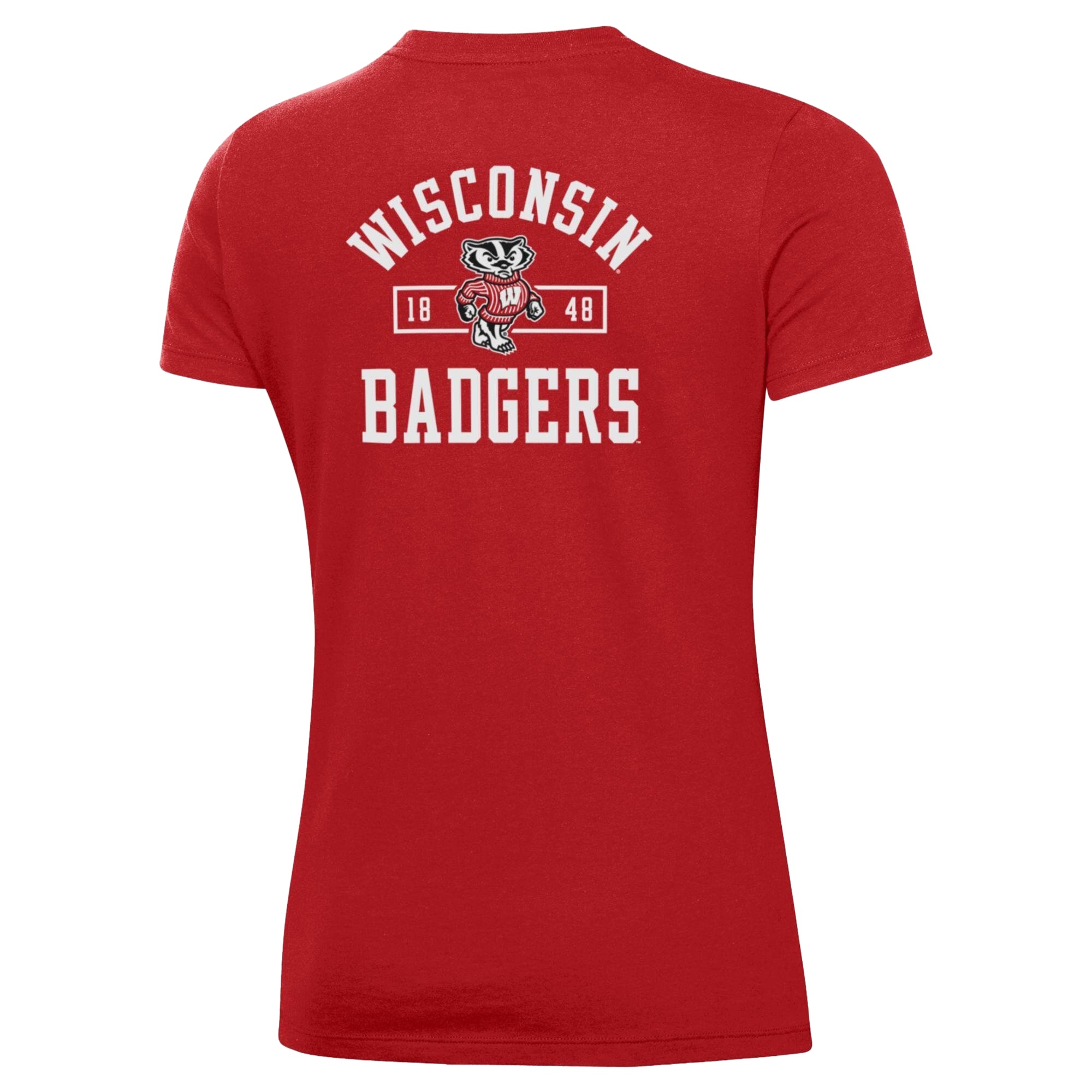 Women's Under Armour Red Wisconsin Badgers Performance Cotton T-Shirt