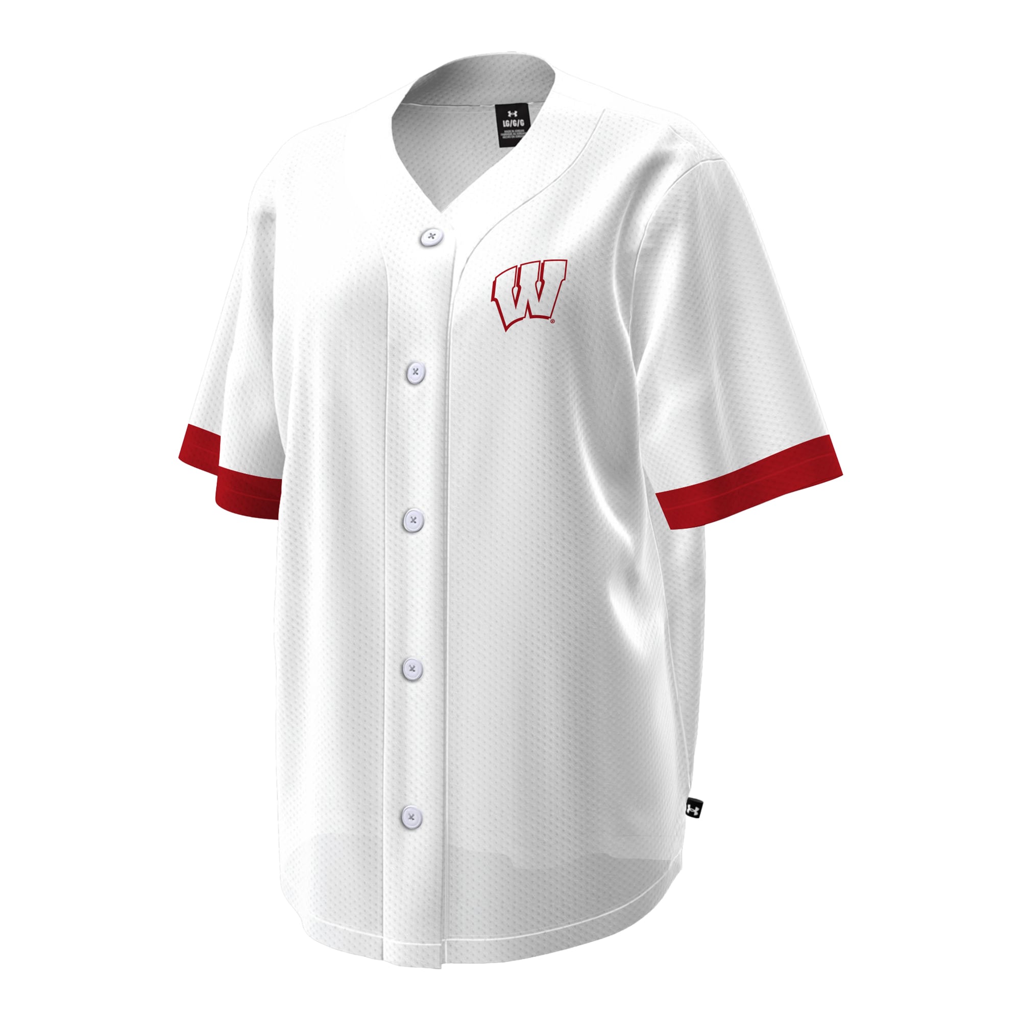 Maillot de baseball Under Armour blanc pour femmes des Wisconsin Badgers
