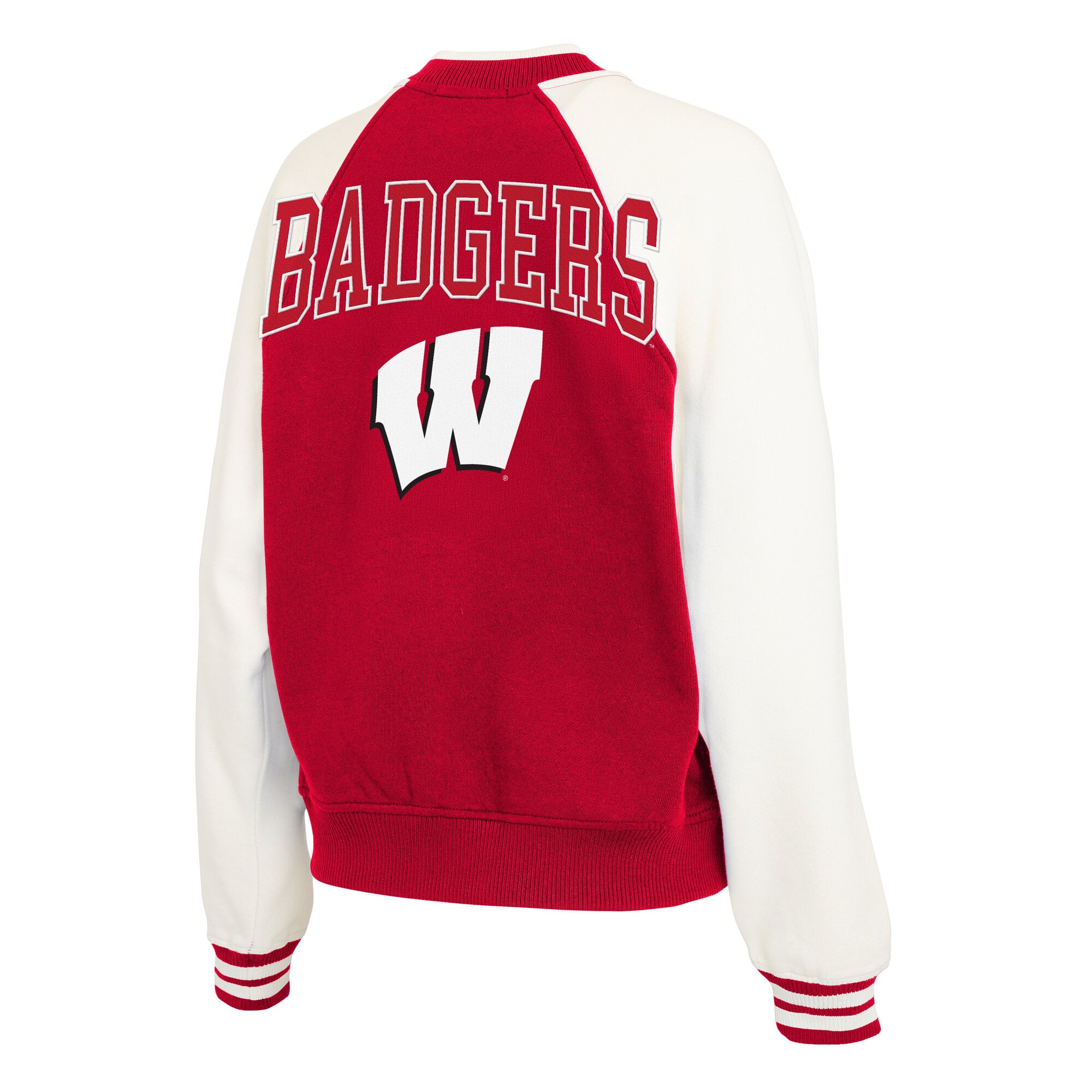 Veste raglan zippée pour femme WEAR by Erin Andrews Red Wisconsin Badgers