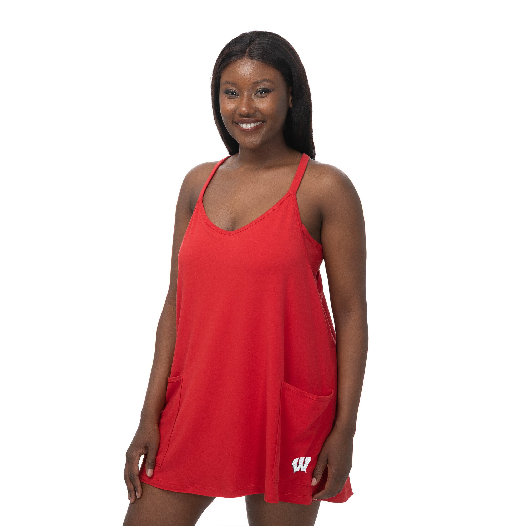 Women's ZooZatz Red Wisconsin Badgers Active Pocketed Tri-Blend Skort Dress