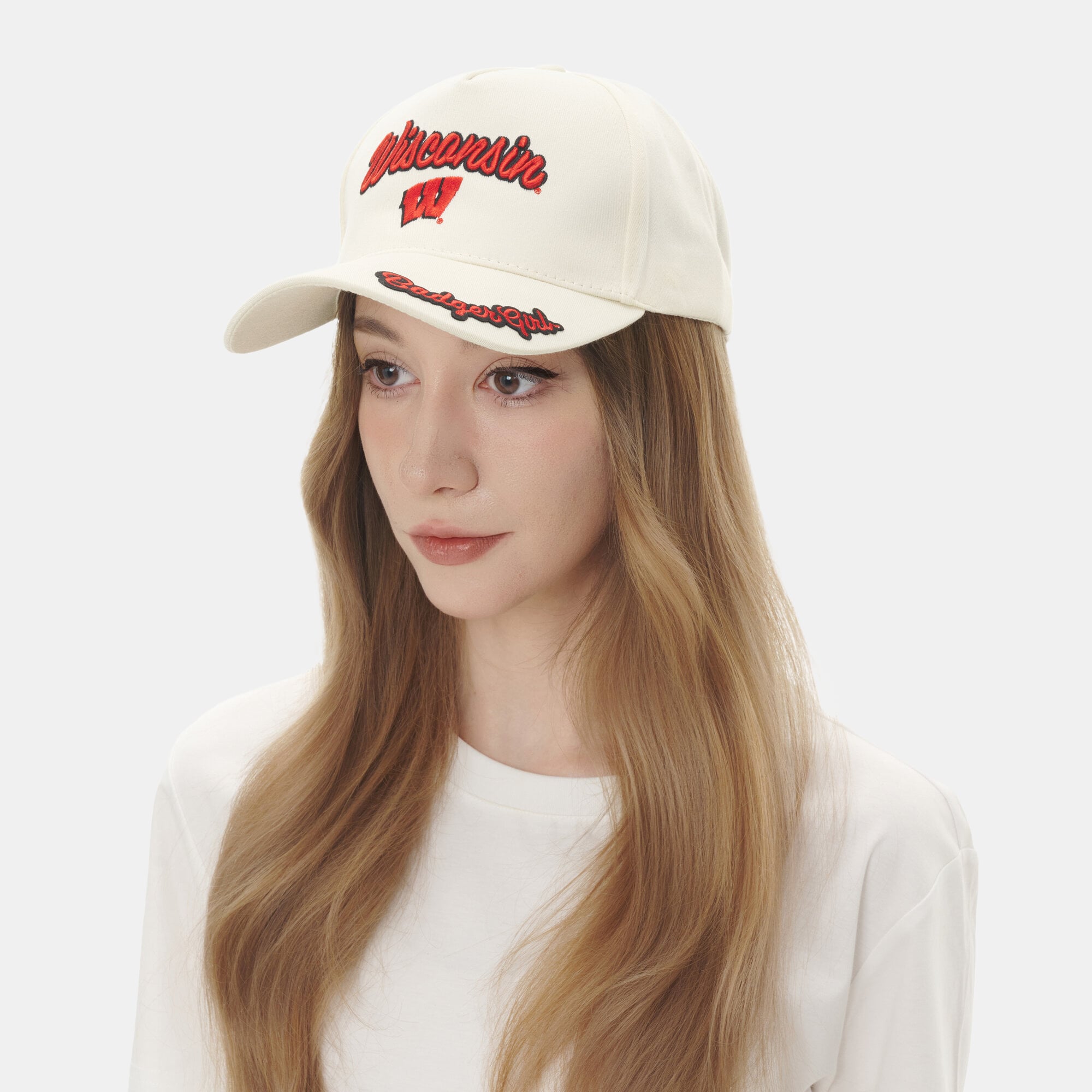 Chapeau ajustable ZooZatz Sand Wisconsin Badgers Sweet Spirit A-Frame pour femmes