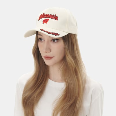 Wisconsin Badgers ZooZatz Women's Sweet Spirit A-Frame Adjustable Hat - Sand