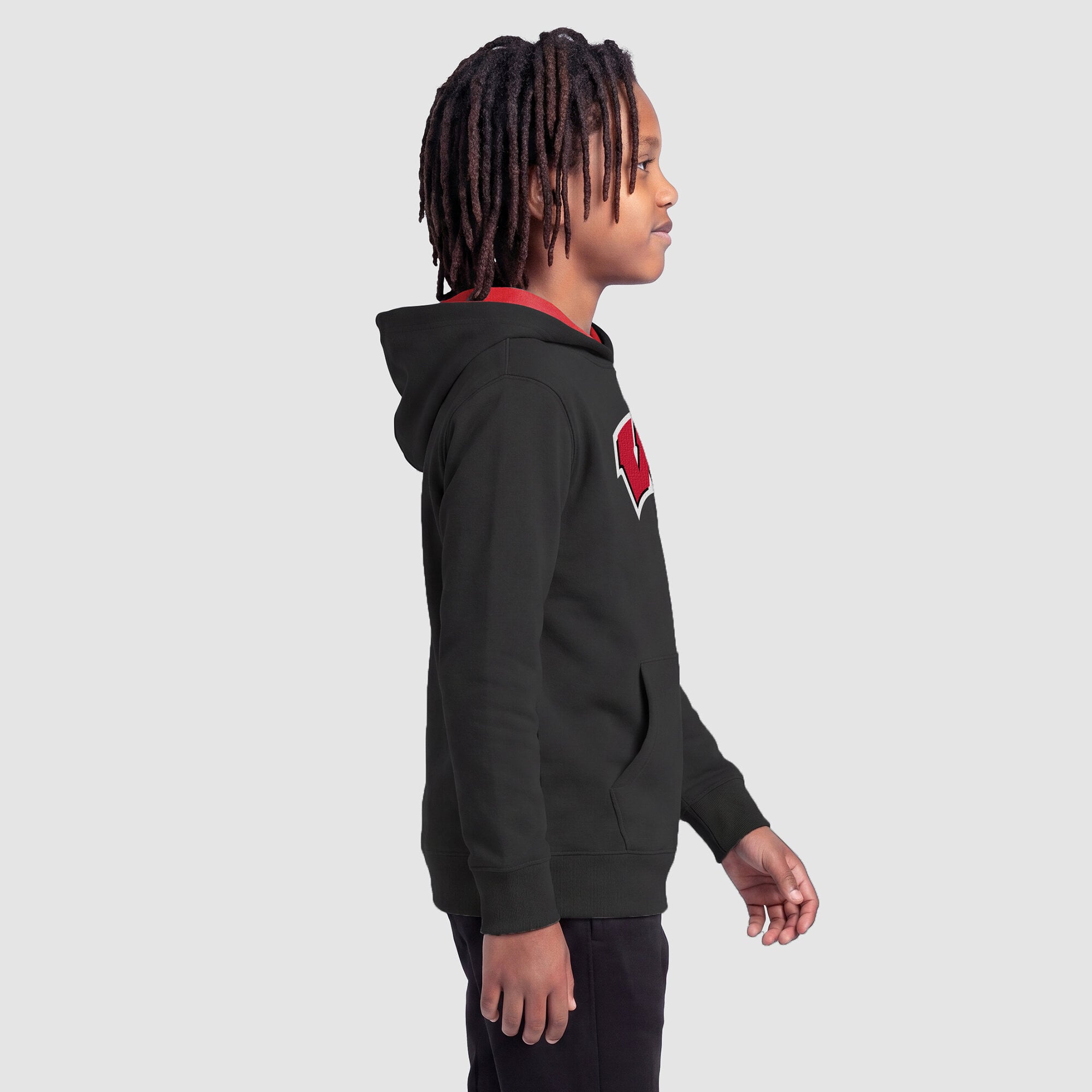 Sweat à capuche en polaire Youth Champion Red Wisconsin Badgers