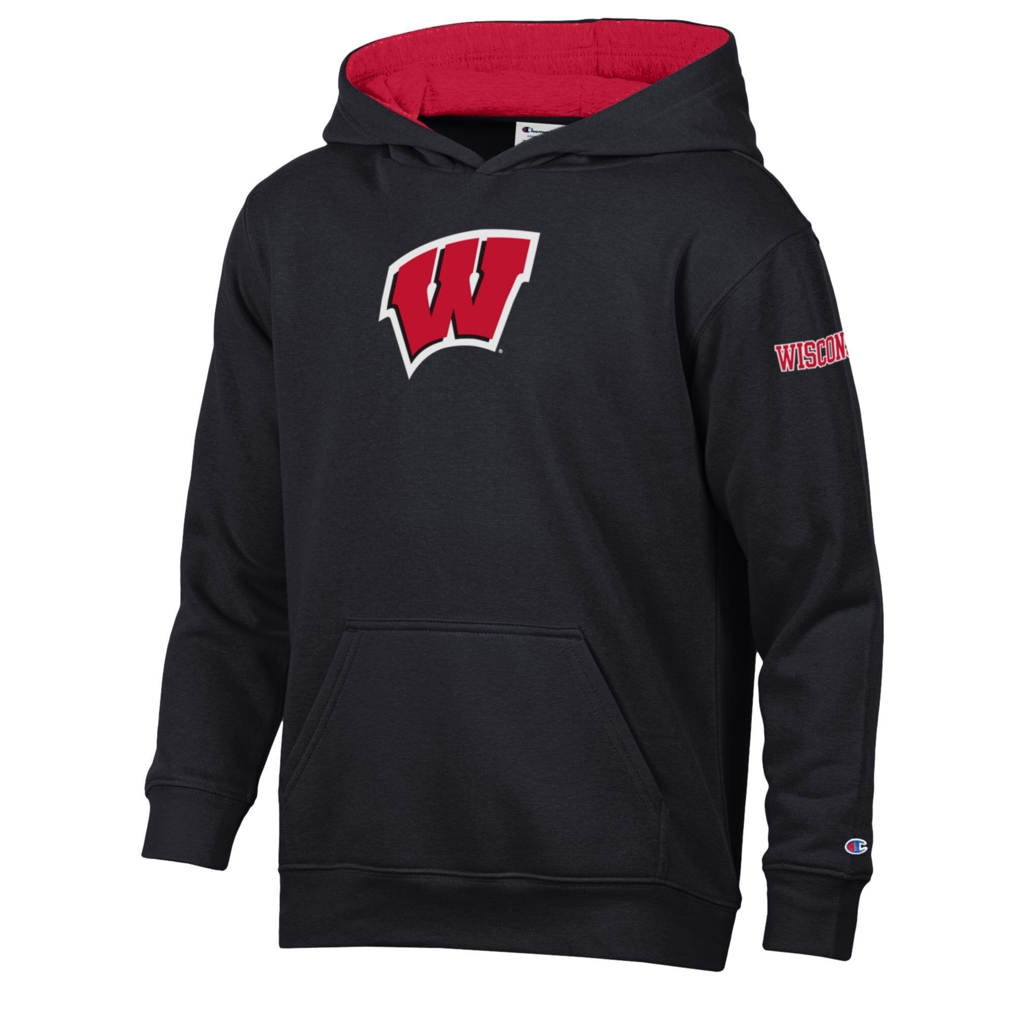 Youth Champion  Heather Gray Wisconsin Badgers Fleece Hoodie