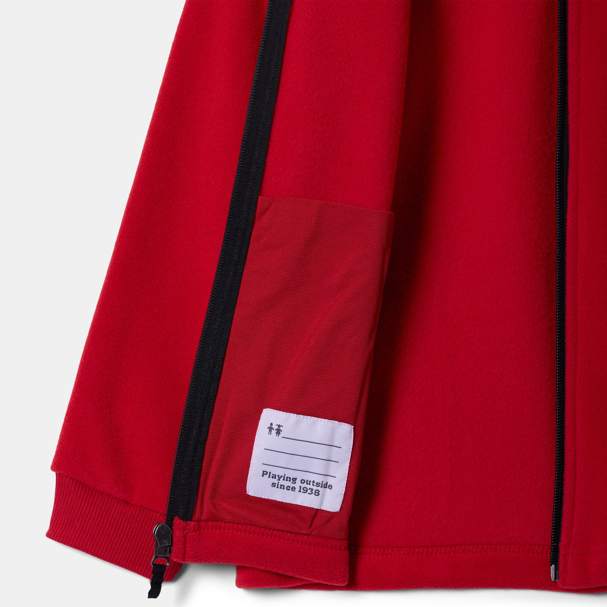 Sweat à capuche zippé en polaire Columbia rouge Wisconsin Badgers pour jeunes