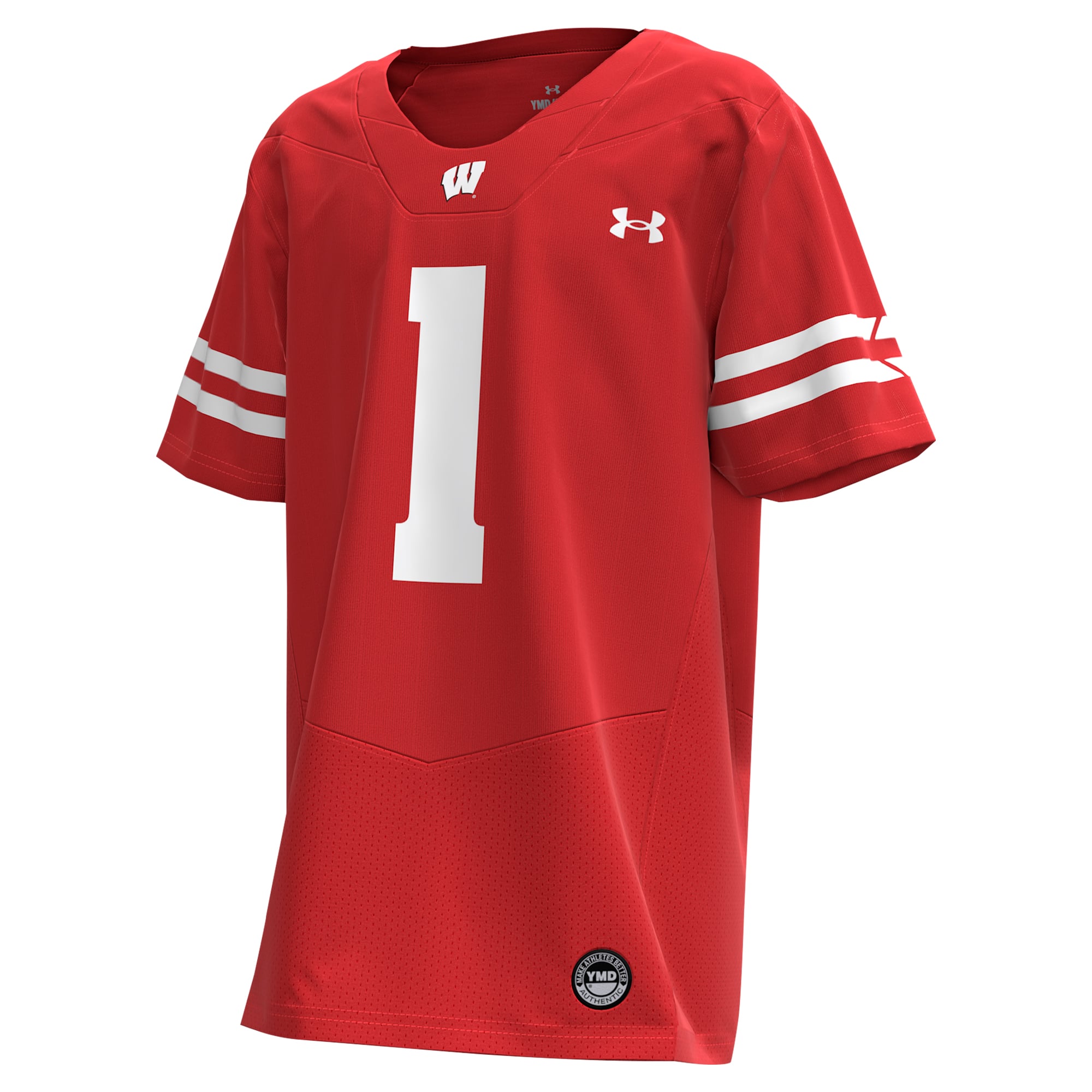 Youth Under Armour #1 Red Wisconsin Badgers Replica Football Jersey