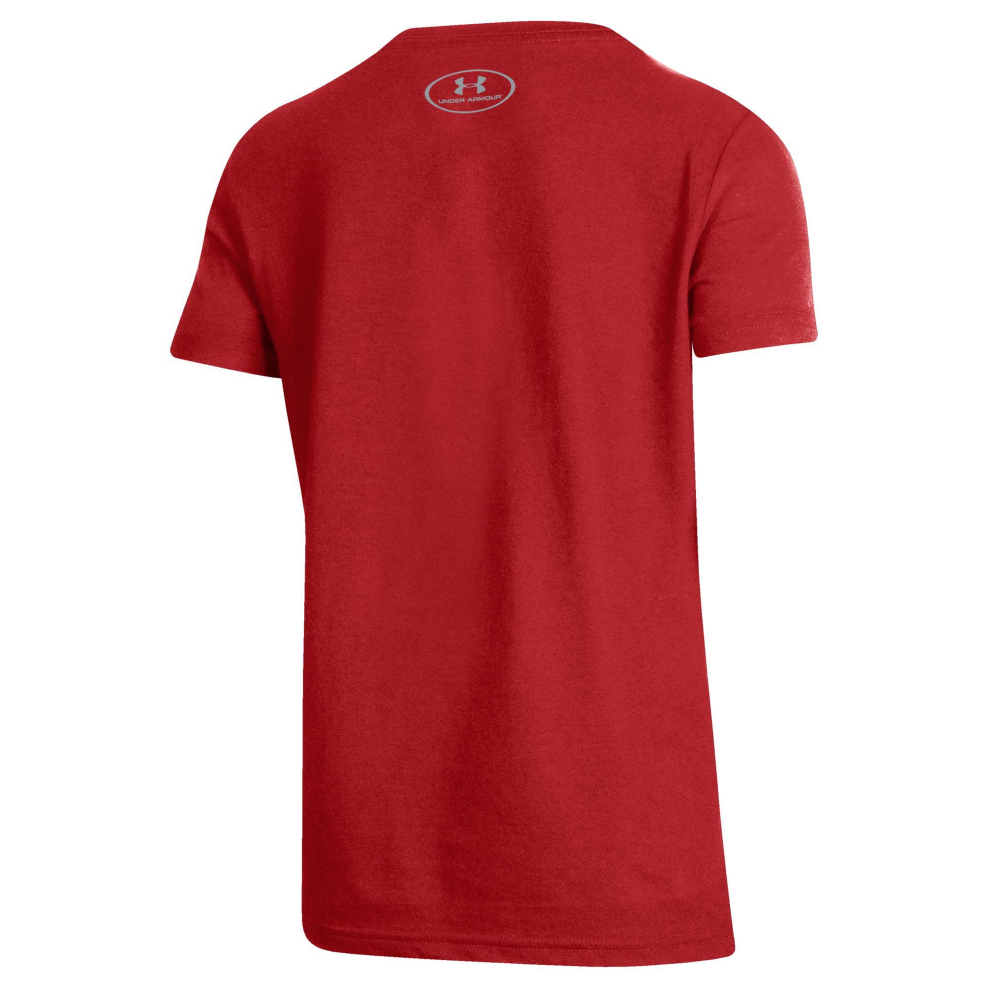 Youth Under Armour Red Wisconsin Badgers 2026 Lambeau Field Collection Bucky Cheesehead Performance T-Shirt