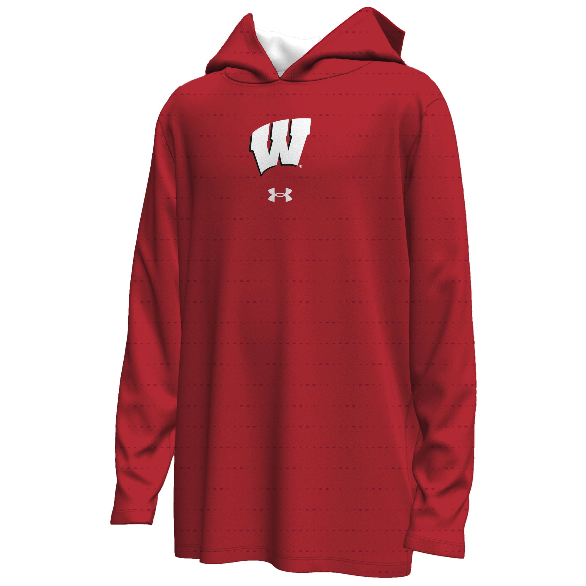 Youth Under Armour  Red Wisconsin Badgers Gameday Armourfuse Lightweight Hoodie
