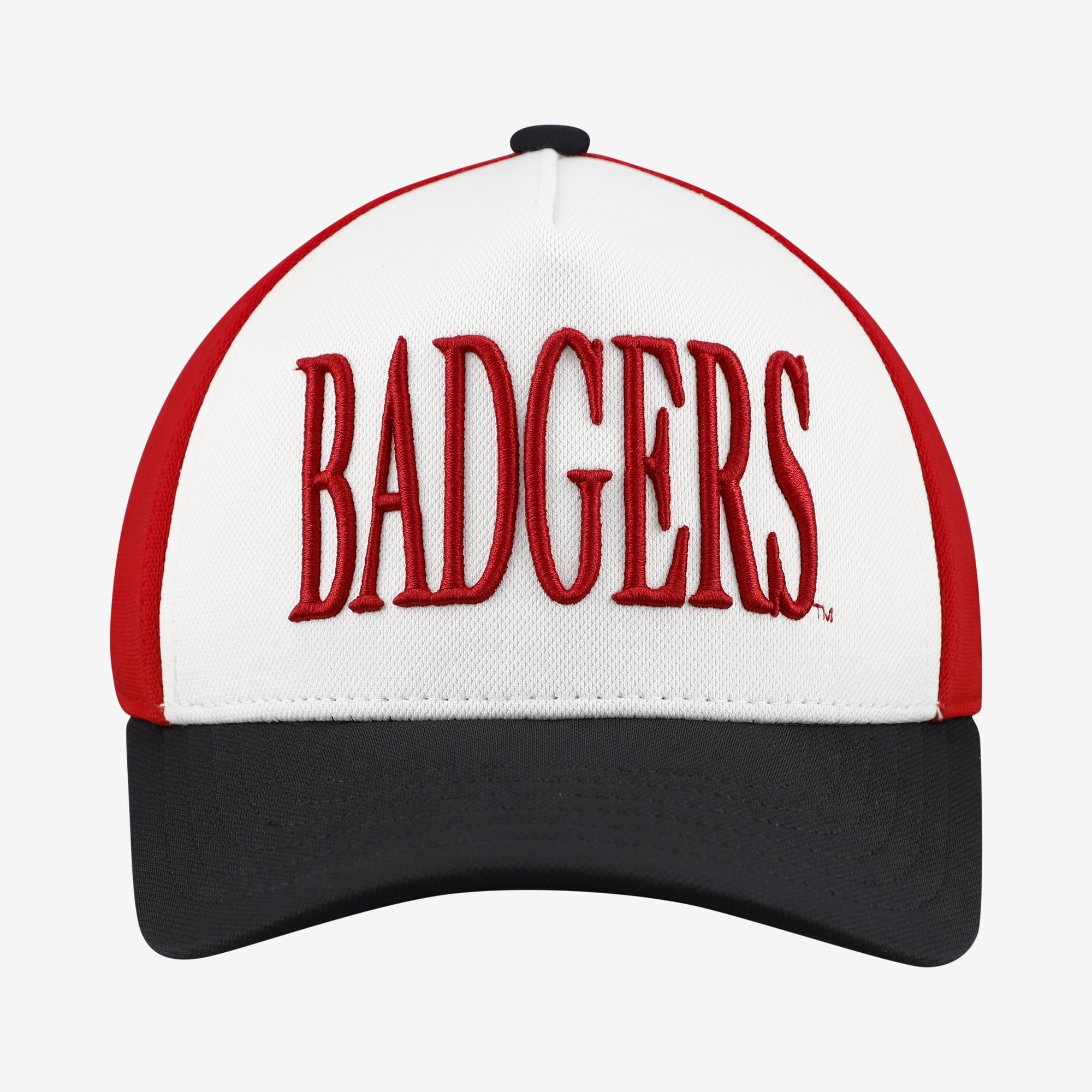 Casquette ajustable Under Armour blanche et noire Wisconsin Badgers Blitzing Accent pour jeunes