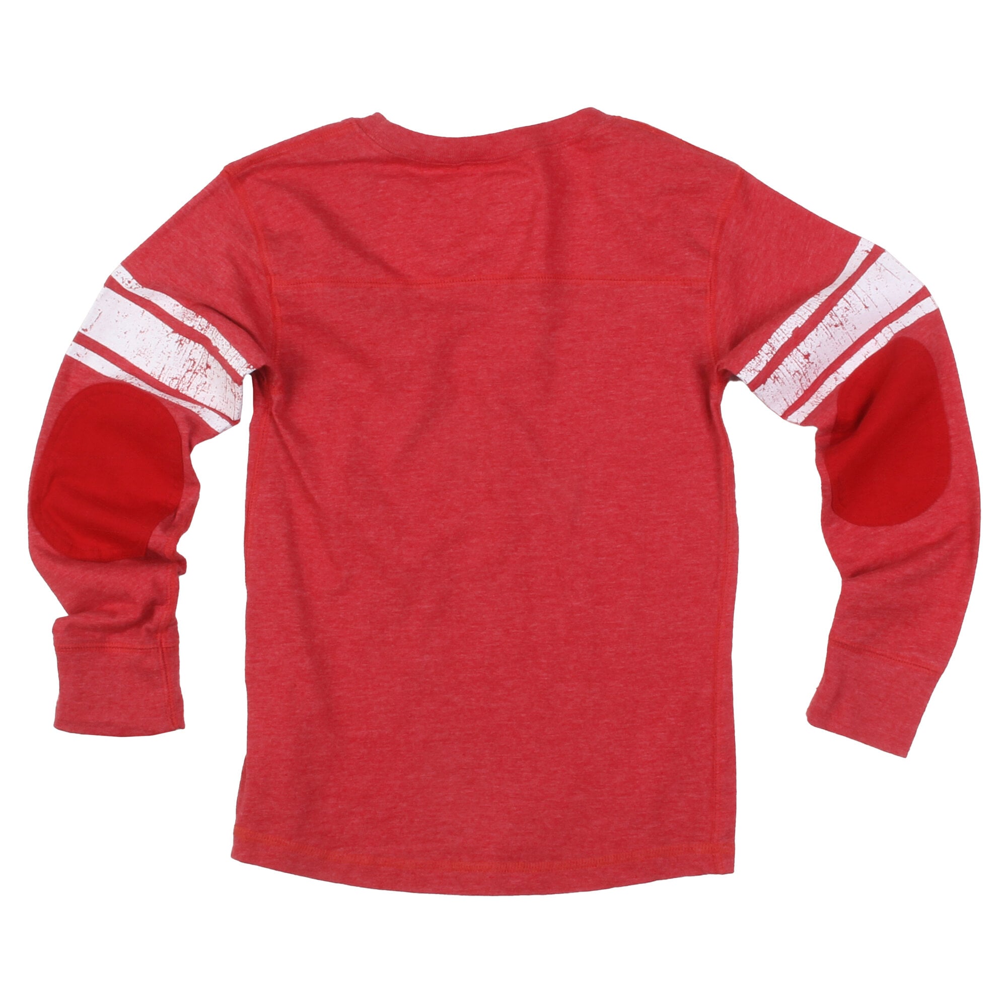 T-shirt de football à manches longues pour jeunes Wes & Willy Red Wisconsin Badgers