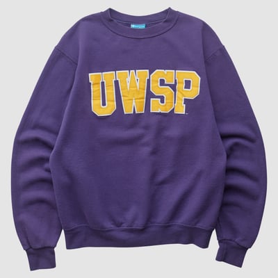 Wisconsin-Stevens Point Pointers Champion 2010s Pullover Sweatshirt - Purple - XS by Fanatics Real Vintage