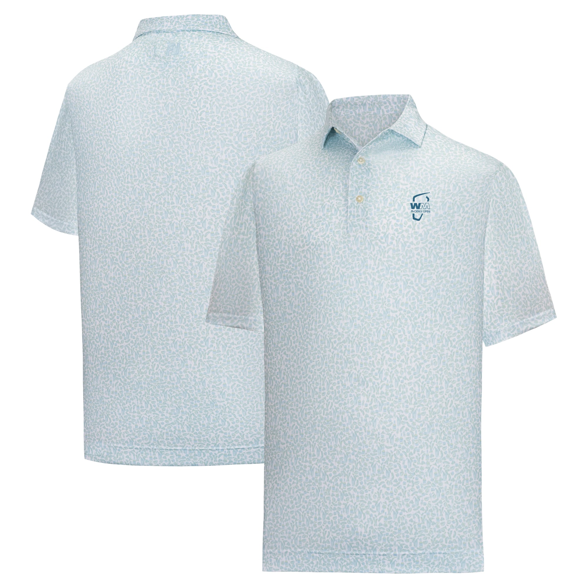 Men's FootJoy  Light Blue WM Phoenix Open Bloody Mary Lisle ProDry Polo