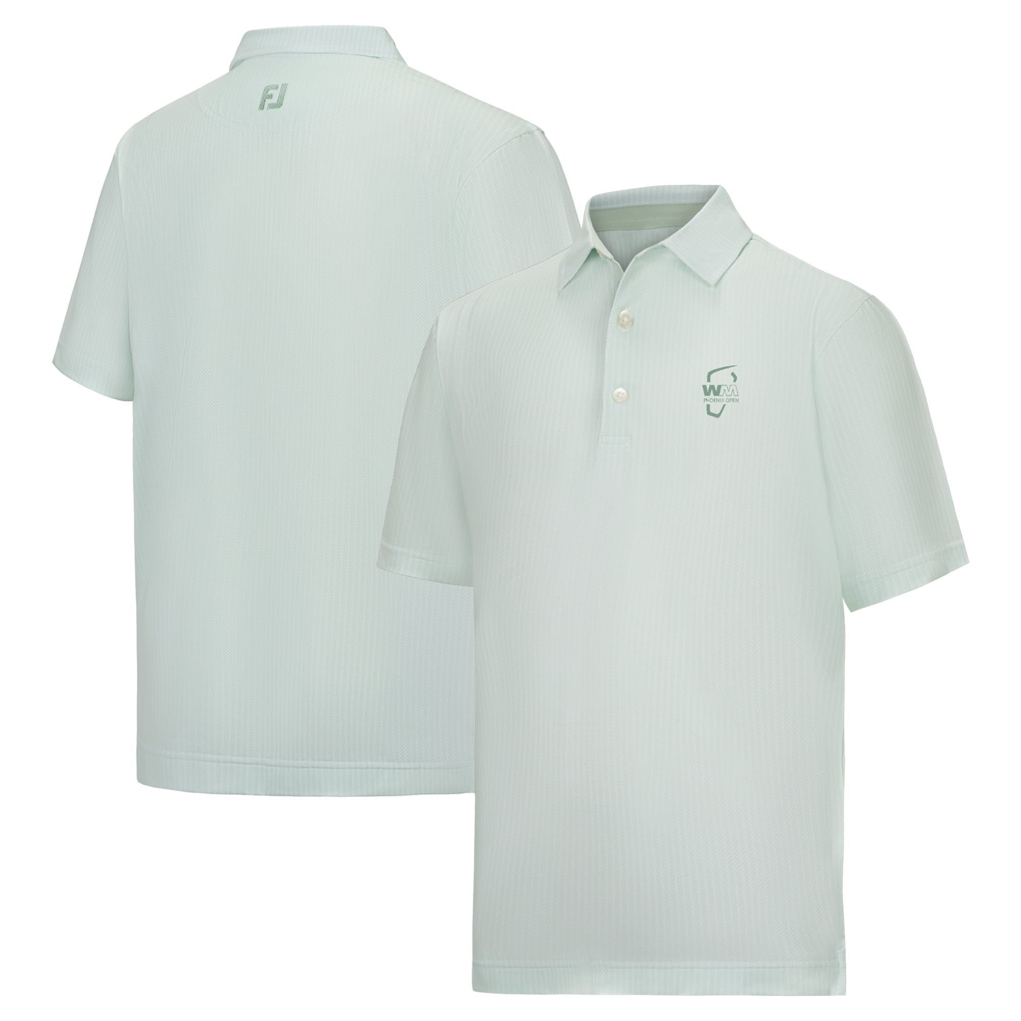 Youth FootJoy Light Green WM Phoenix Open Tee Time Lisle ProDry Polo