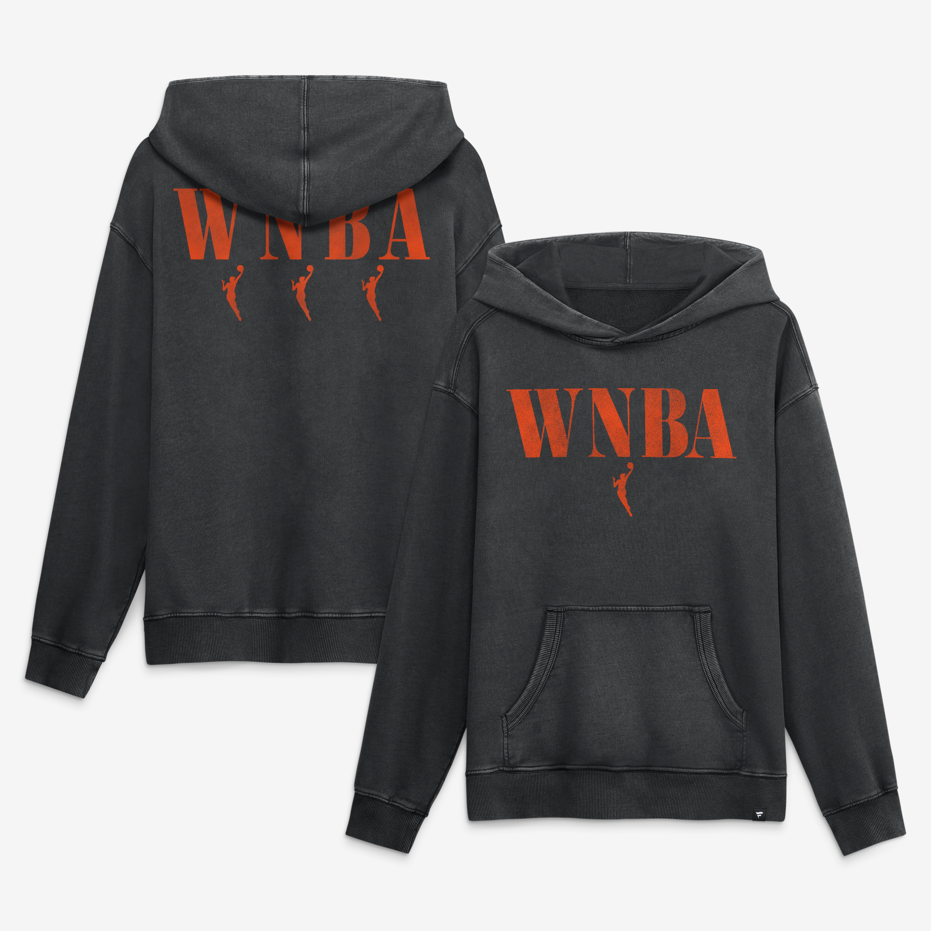 Men's Fanatics Black WNBA Relaxed Washed Hoodie
