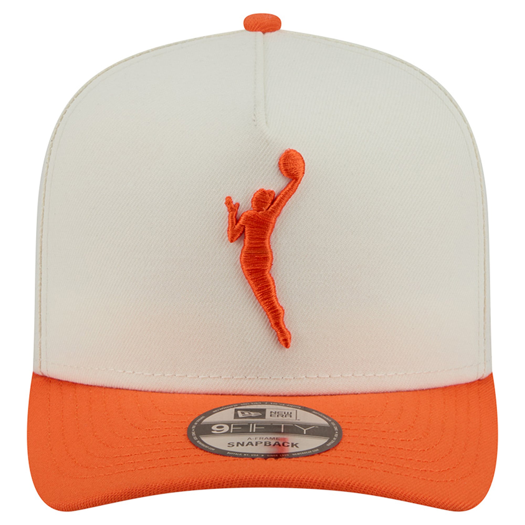 Men's New Era Cream WNBA Gear Wordmark 9FIFTY A-Frame Snapback Hat