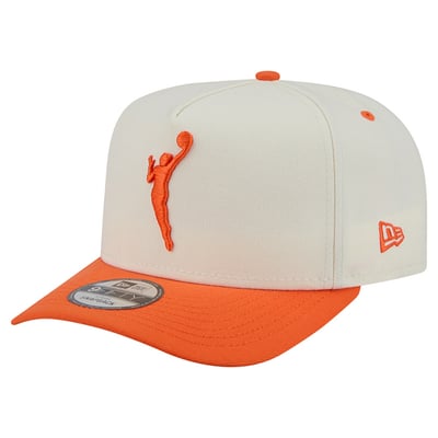WNBA Gear New Era Wordmark 9FIFTY A-Frame Snapback Hat - White/Orange