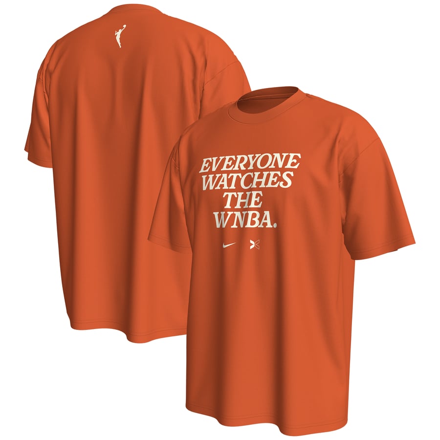 Wnba Orange Unisex Nike x TOGETHXR Everyone Watches The WNBA Orange T-Shirt