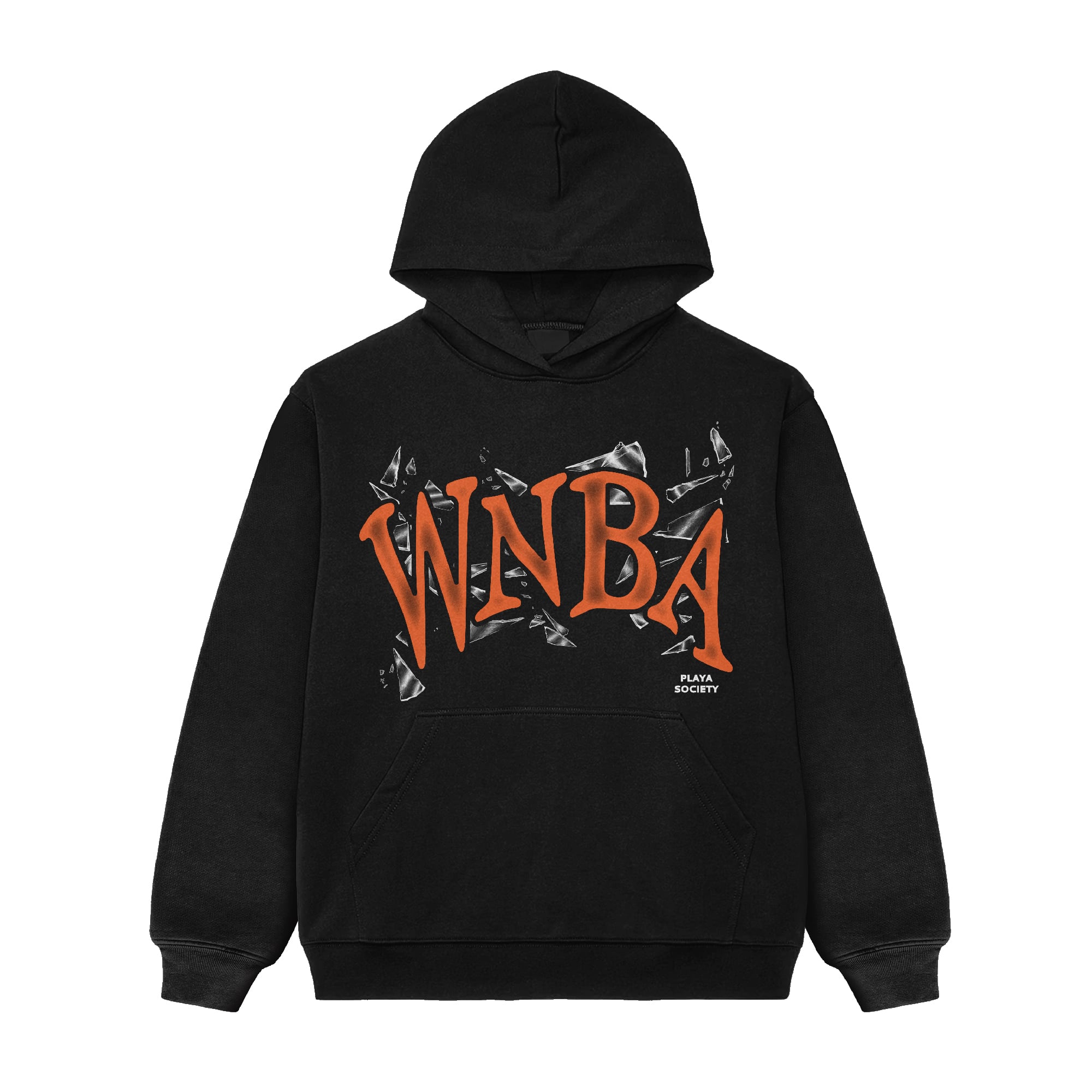 Sweat à capuche unisexe Playa Society noir WNBA Shattered Glass