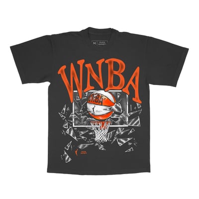 WNBA Playa Society Unisex Shattered Glass T-Shirt - Black