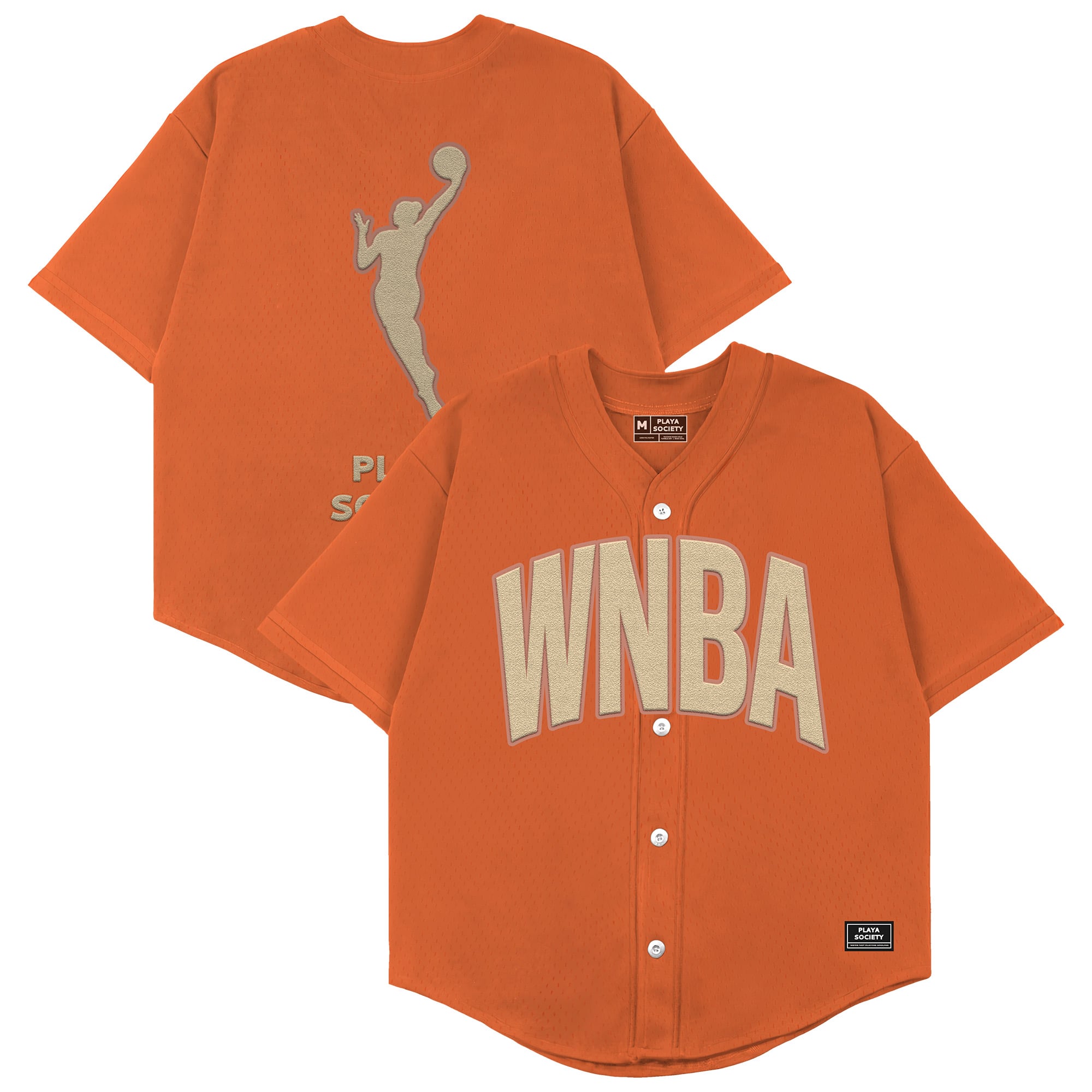 Maillot unisexe Playa Society orange WNBA de baseball