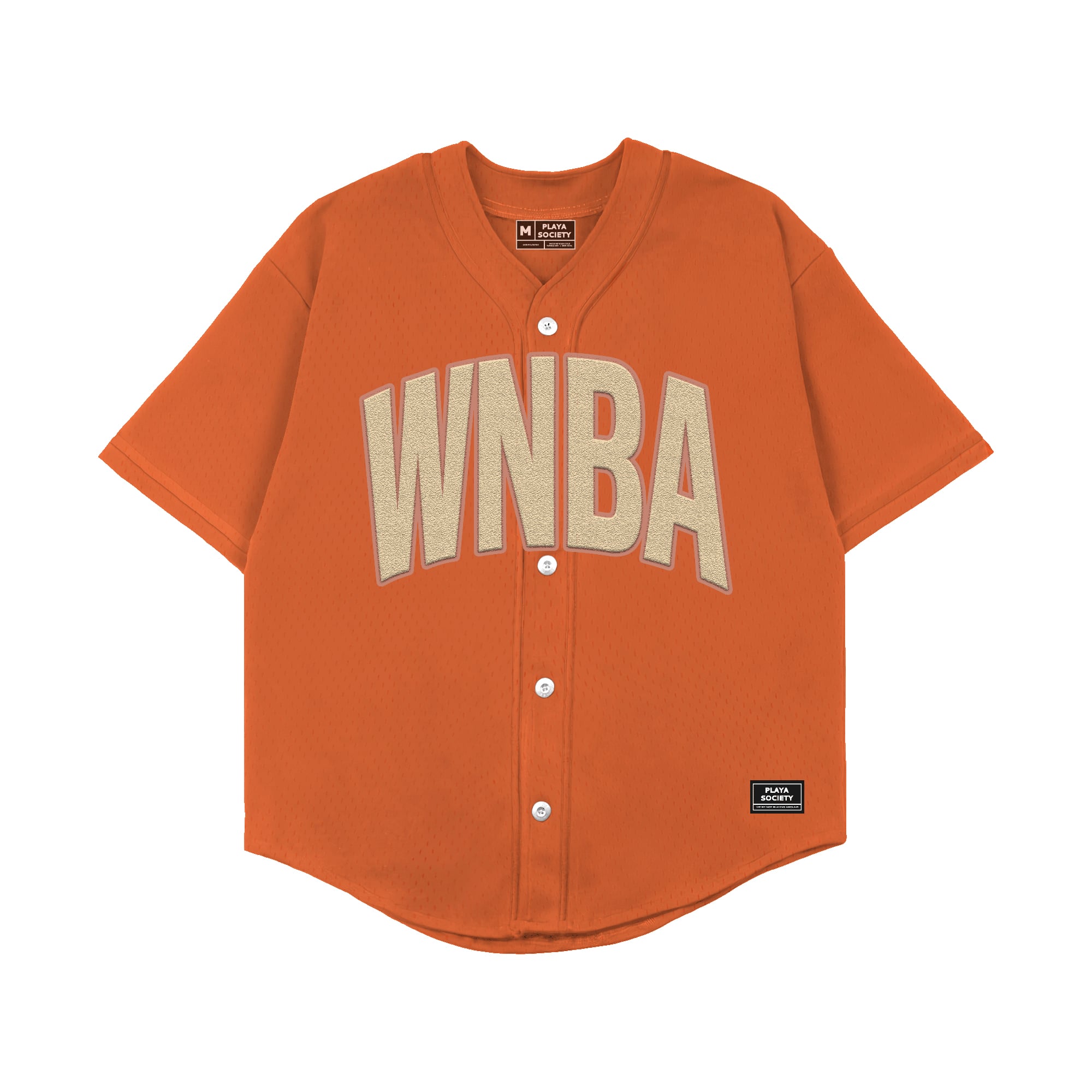 Maillot unisexe Playa Society orange WNBA de baseball