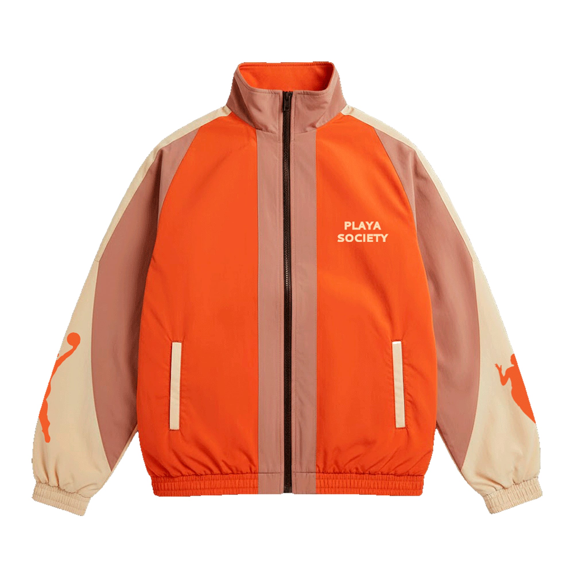 Unisex Playa Society Orange WNBA Full-Zip Track Jacket
