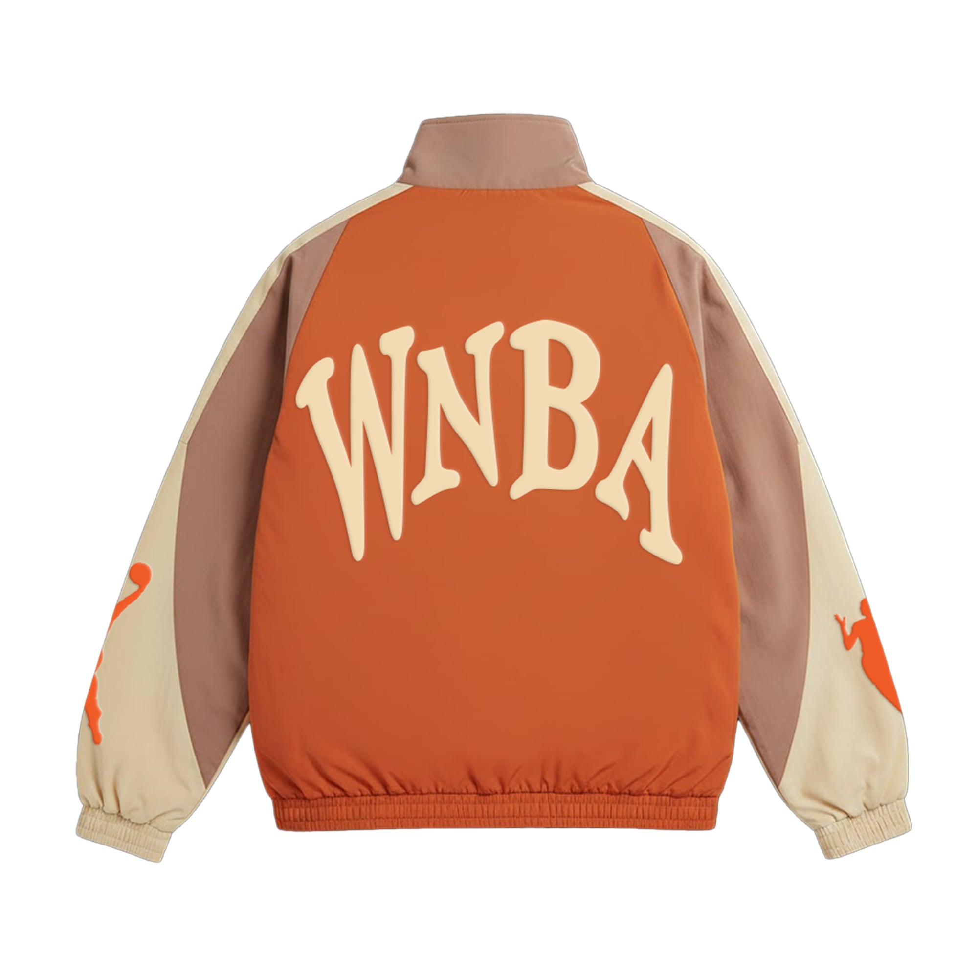 Veste de survêtement unisexe Playa Society orange WNBA à fermeture éclair intégrale