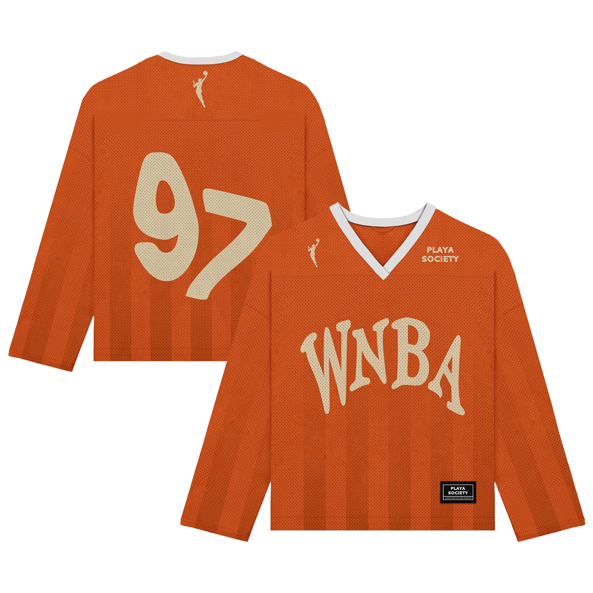 Unisex Playa Society Orange WNBA Hockey Fashion Jersey