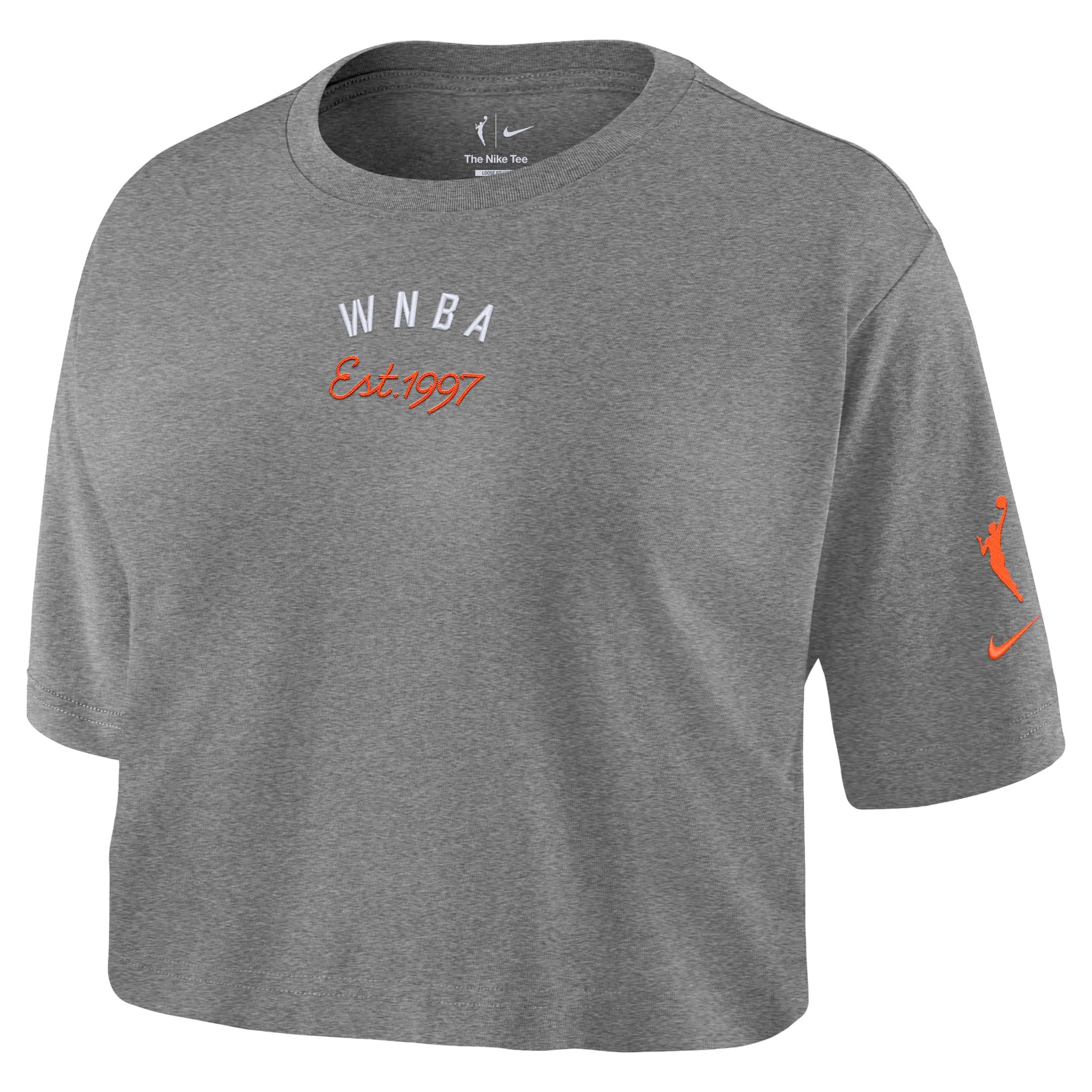 T-shirt court Nike WNBA Studio gris pour femme