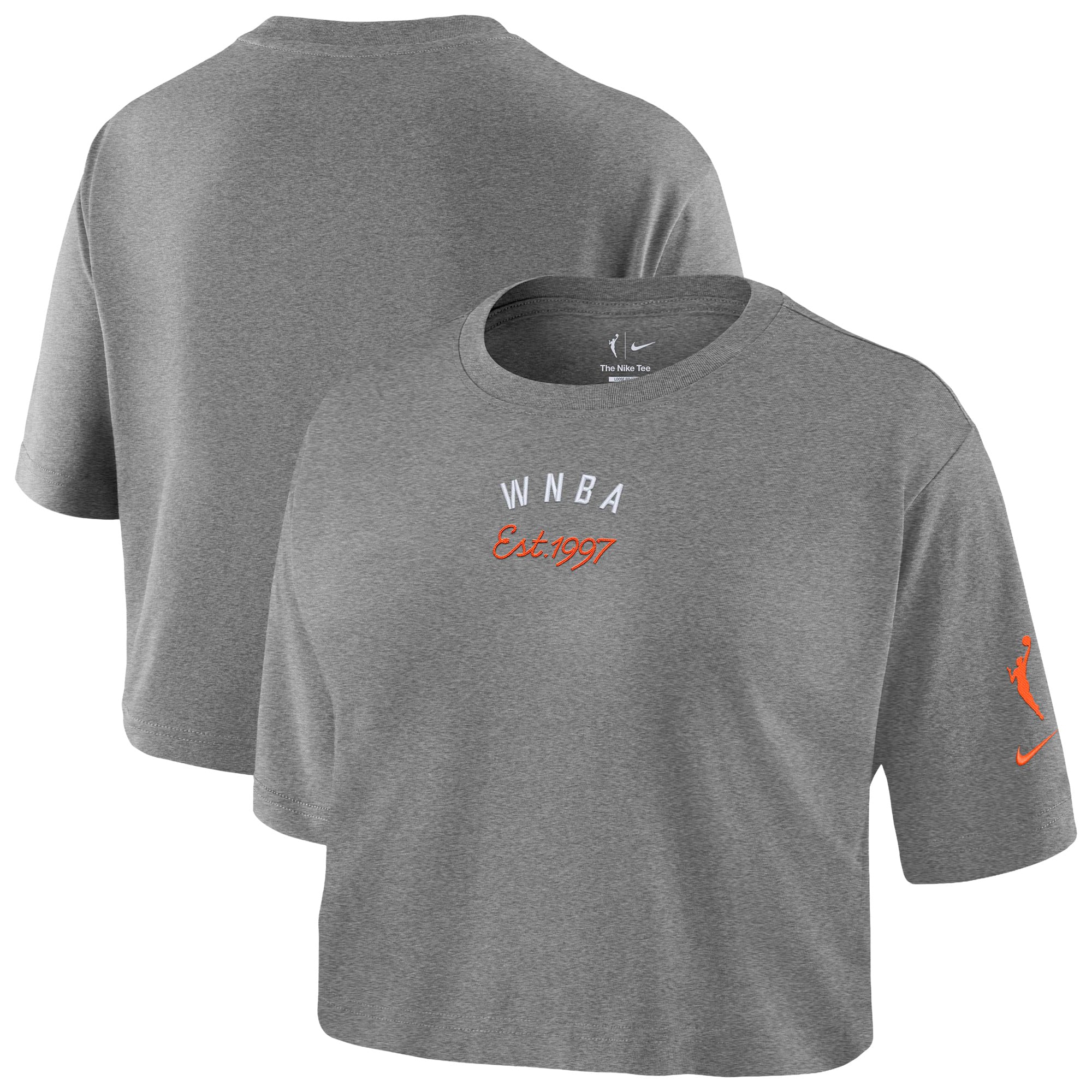 T-shirt court Nike WNBA Studio gris pour femme