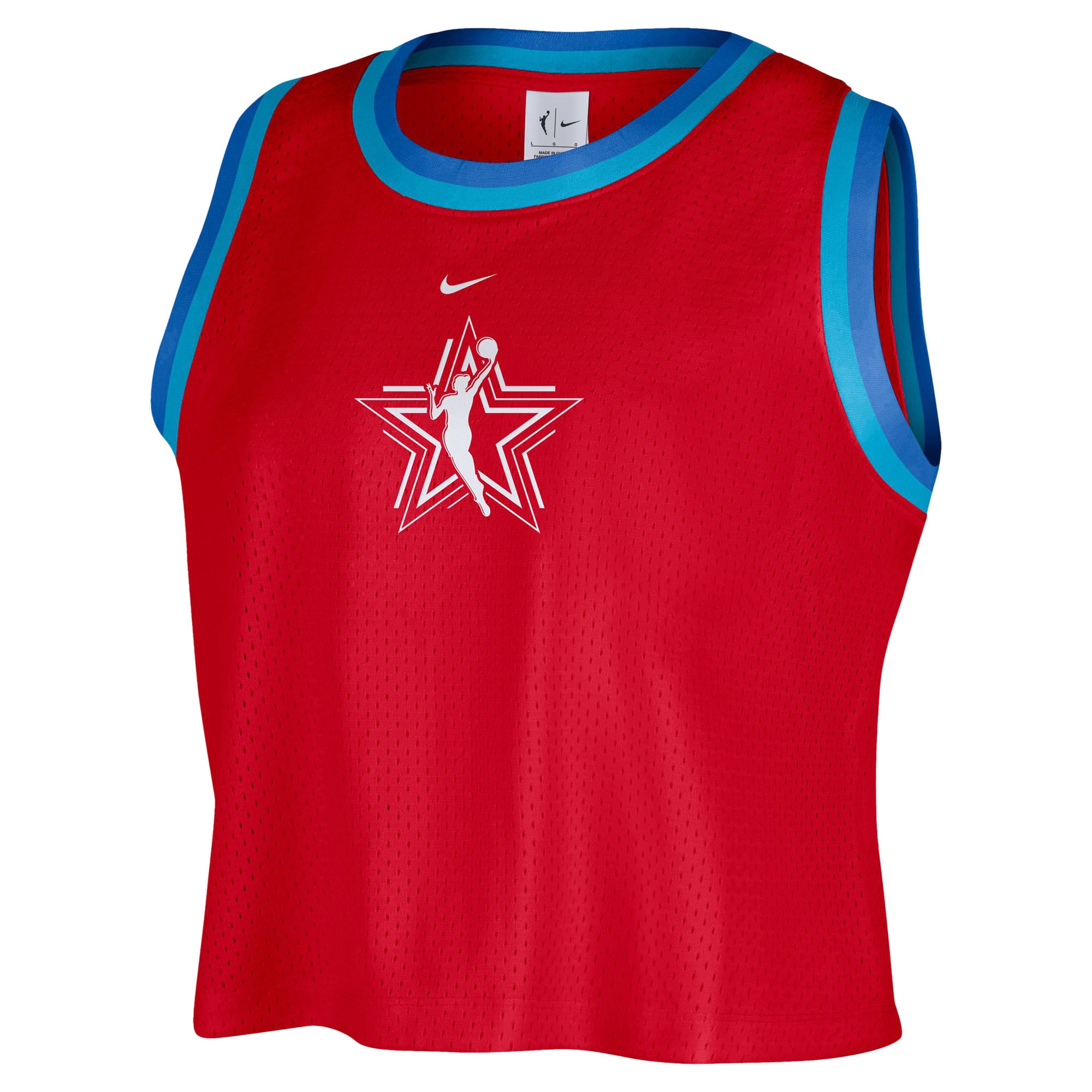 Débardeur court en maille rouge Nike pour femme, édition spéciale All-Star Game WNBA 2026