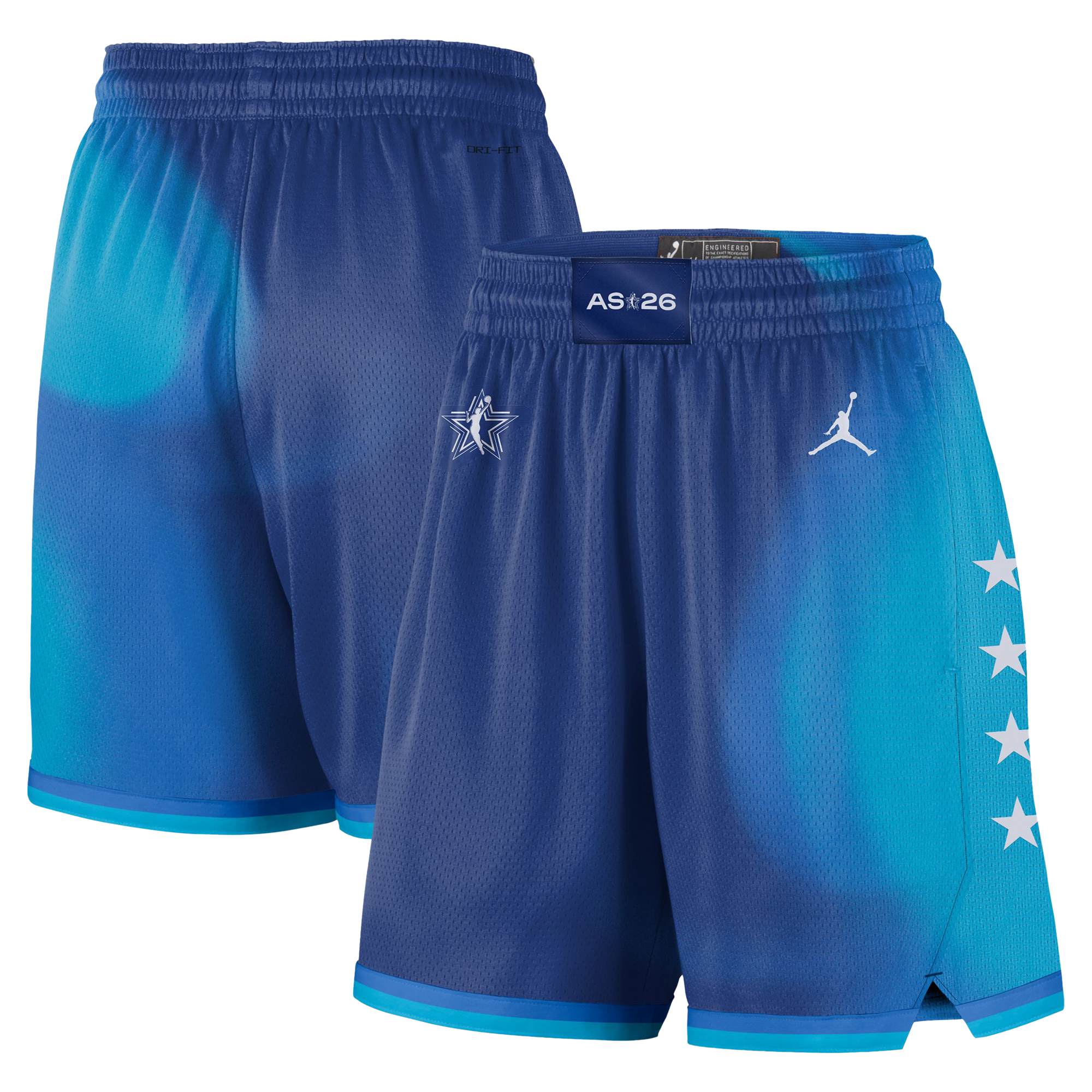Short Nike Rush Blue pour femme, édition spéciale victoire de l'équipe du All-Star Game WNBA 2026, technologie Dri-FIT