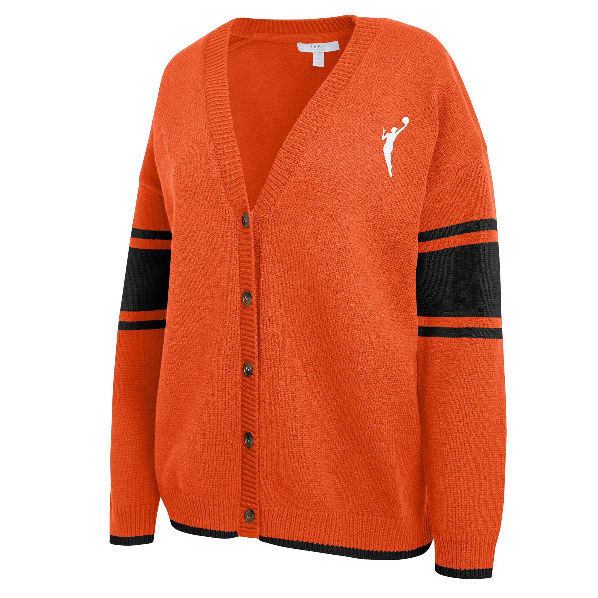 Gilet boutonné orange WNBA de la marque WEAR by Erin Andrews pour femme