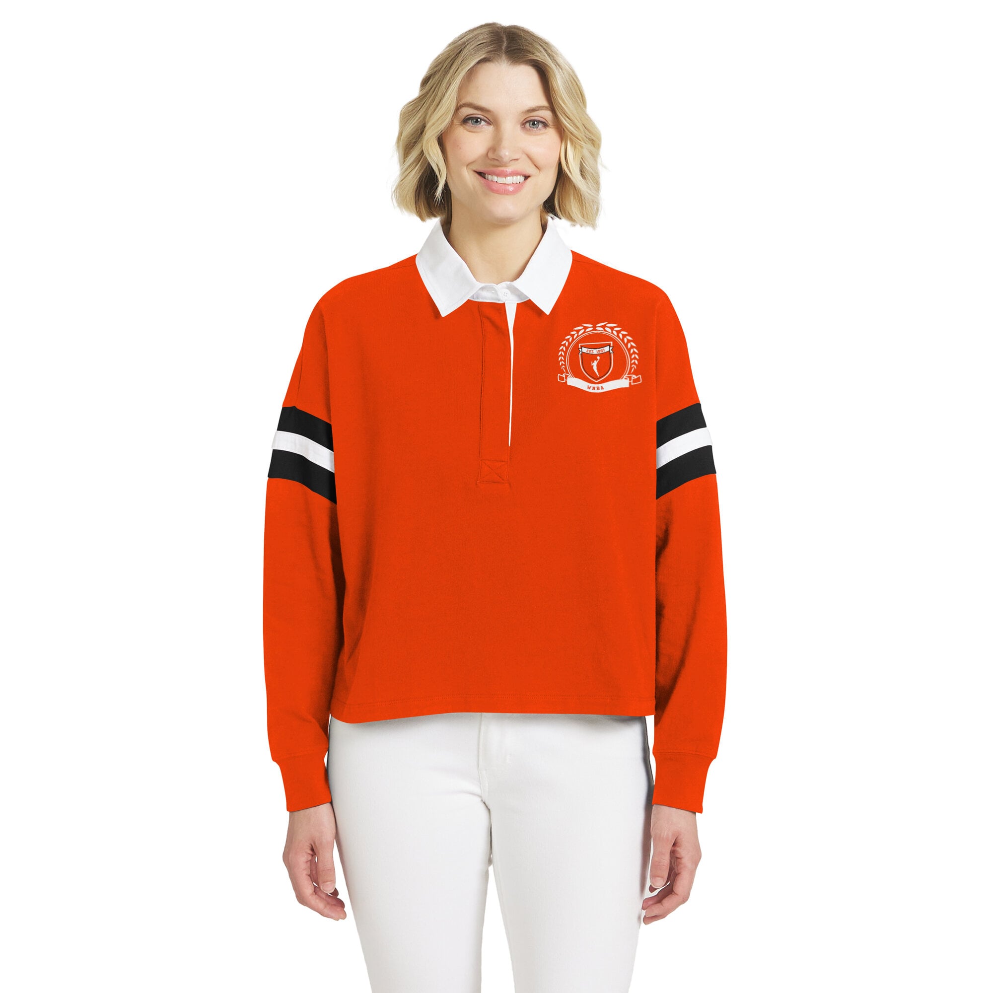 Women's WEAR by Erin Andrews Orange WNBA Rugby Polo