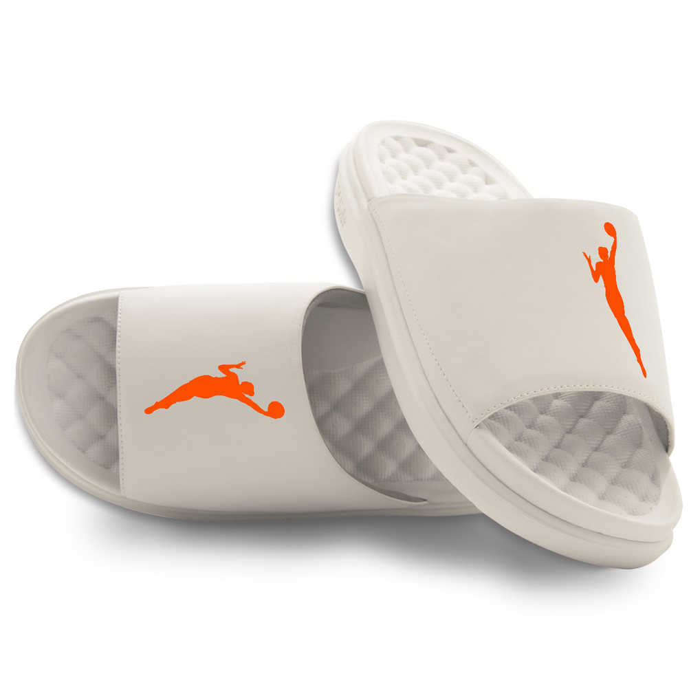 Youth WNBA Gear ISlide Cream Primary Motive Slide Sandals display picture 2