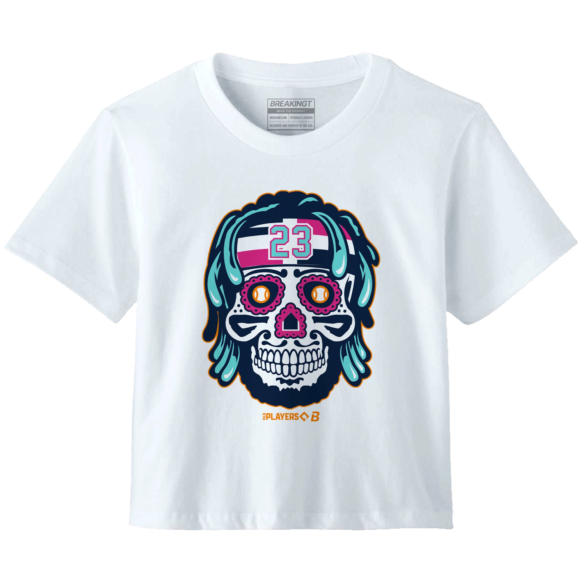 Women's BreakingT Fernando Tatis Jr. White Sugar Skull T-Shirt