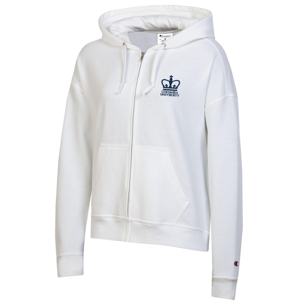 Womens CHAMPION wht Columbia University FULL ZIP HOODIE