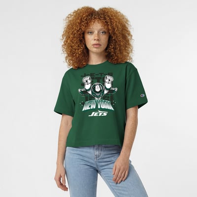 New York Jets Disney x Champion Women's Buzz Lightyear All-Star T-Shirt - Green