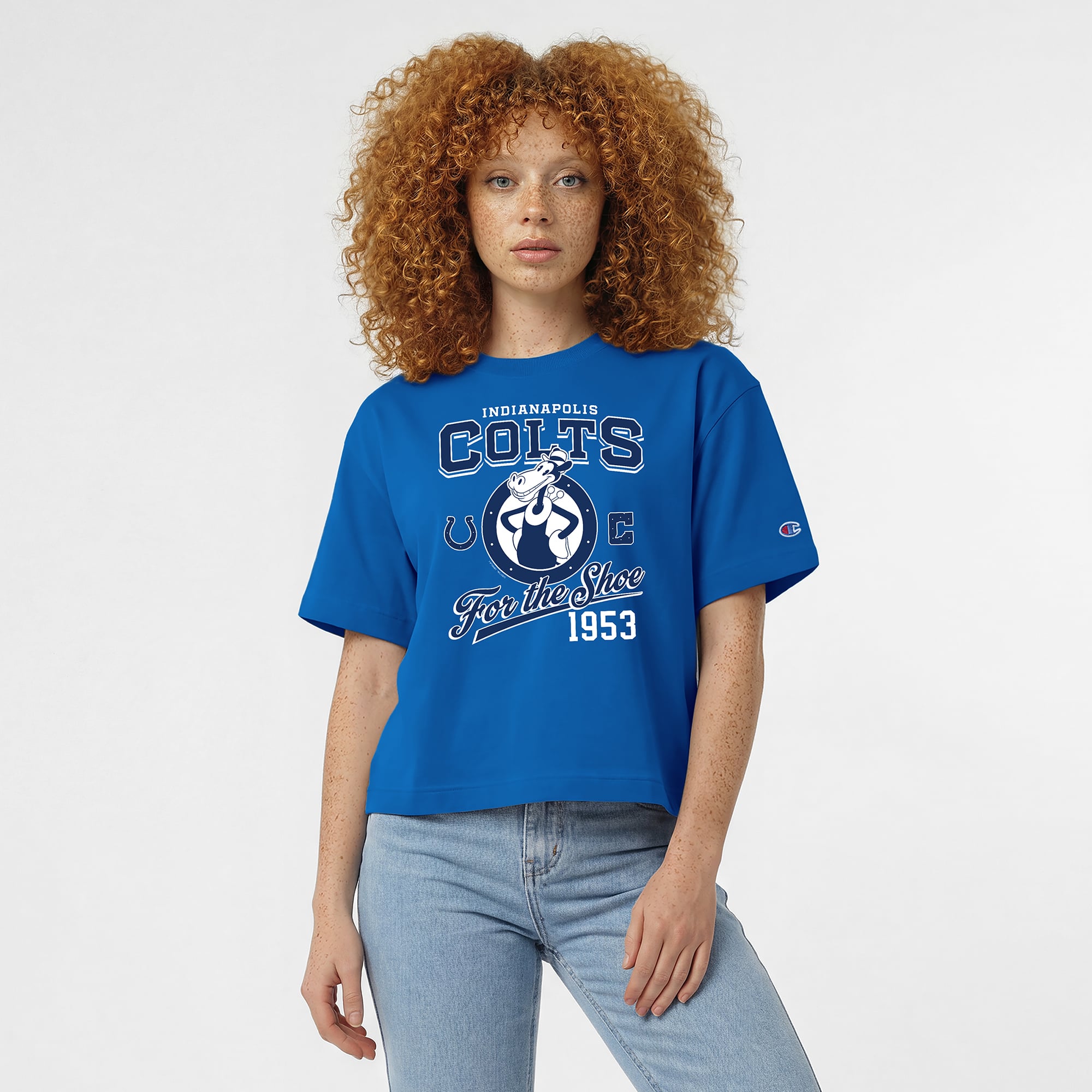 T-shirt femme Disney x Champion Royal Indianapolis Colts Horace Horsecollar All-Star
