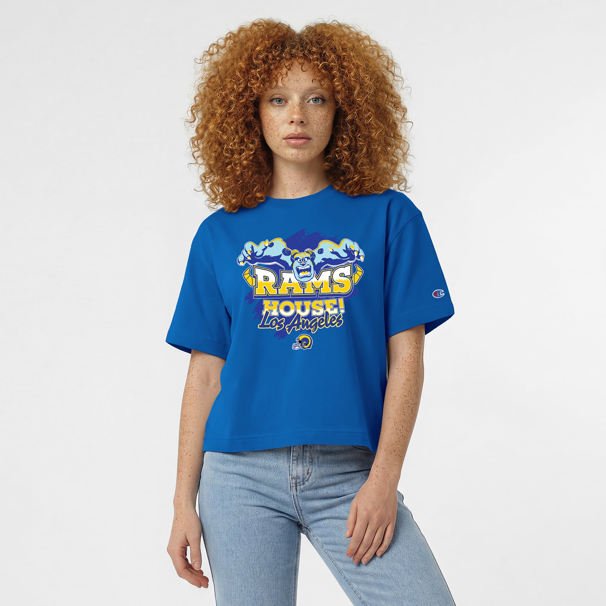 T-shirt femme Disney x Champion Royal Los Angeles Rams Sulley All-Star